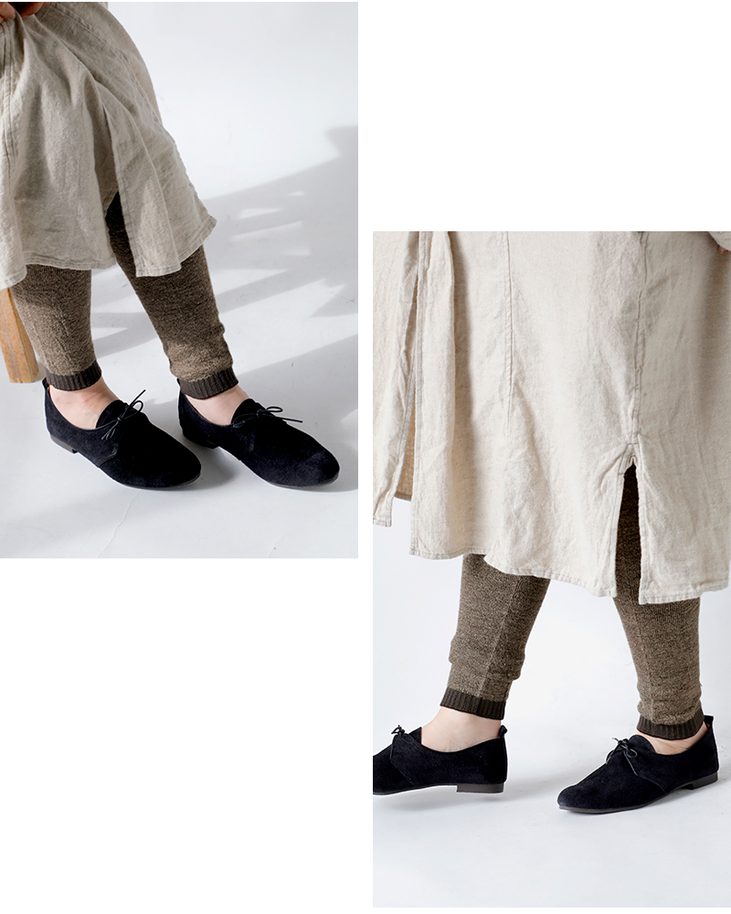 Vlas Blomme(ヴラスブラム・ブラスブラム)メランジカラーリネンレギンス11501105