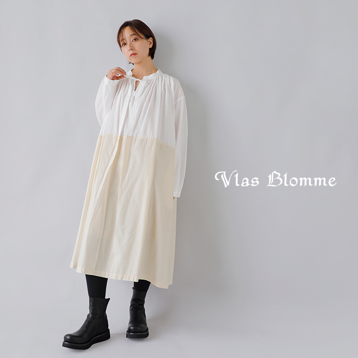 Vlas Blomme(ヴラスブラム・ブラスブラム)コットンリネン2wayドレス13218085