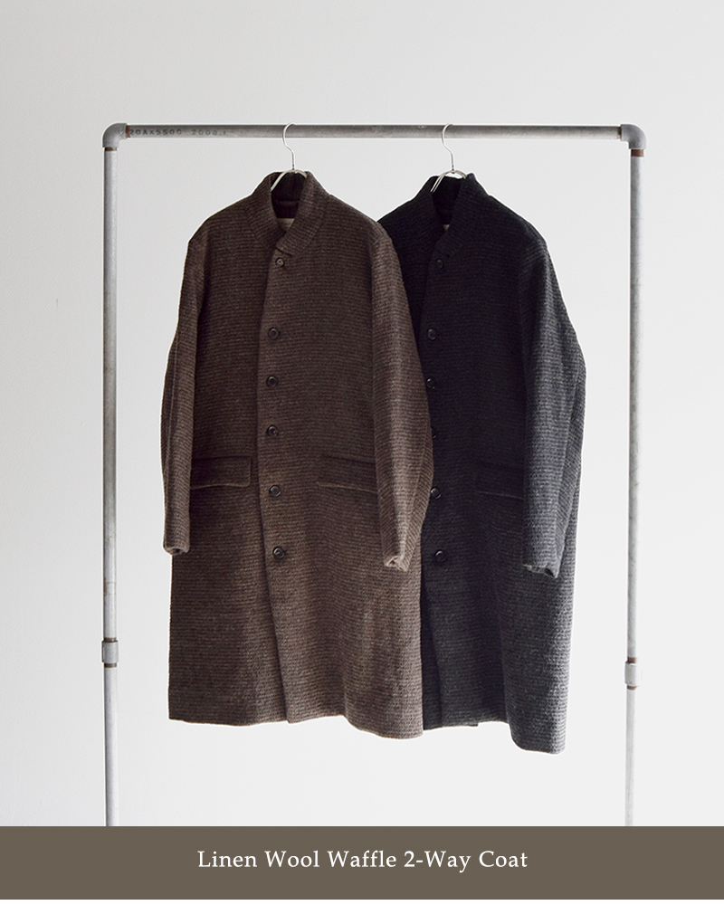 Vlas Blomme(ヴラスブラム・ブラスブラム)リネンウールワッフル2wayコート13410115