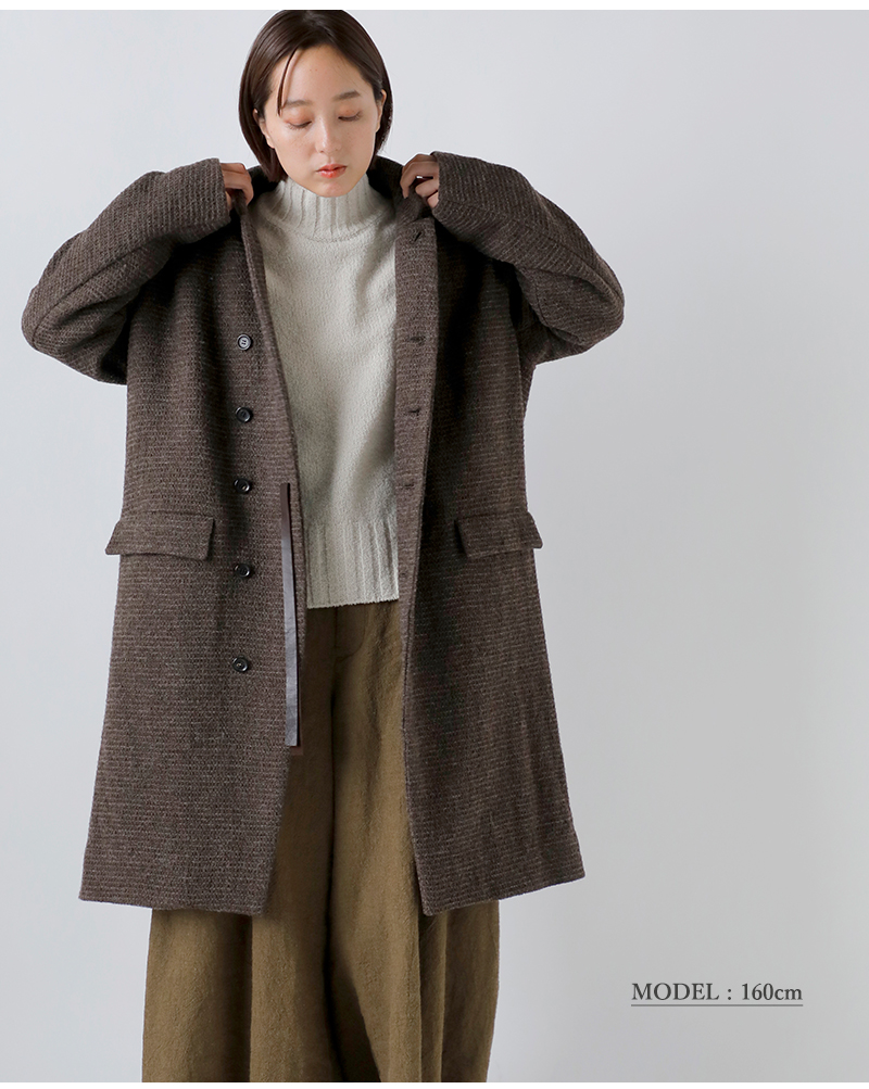 Vlas Blomme(ヴラスブラム・ブラスブラム)リネンウールワッフル2wayコート13410115