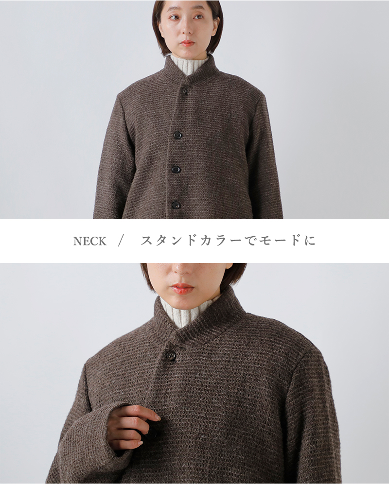 Vlas Blomme(ヴラスブラム・ブラスブラム)リネンウールワッフル2wayコート13410115