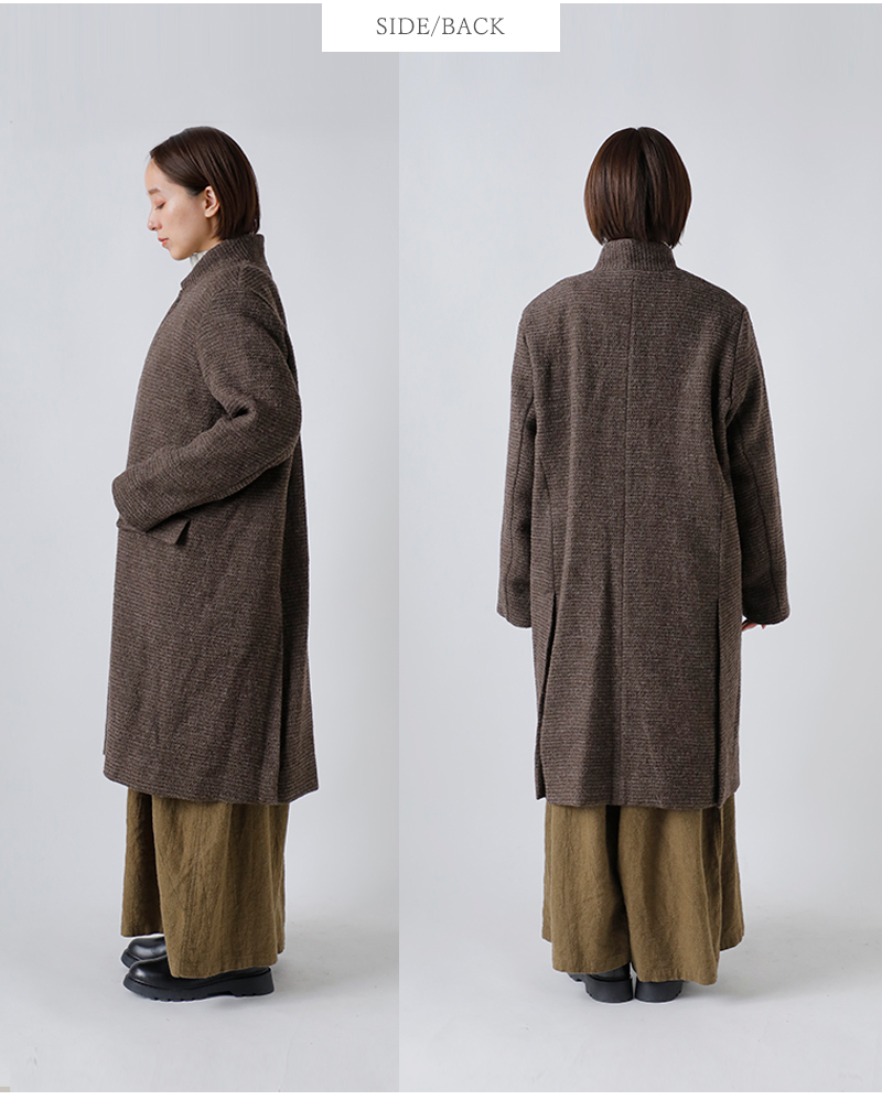 Vlas Blomme(ヴラスブラム・ブラスブラム)リネンウールワッフル2wayコート13410115