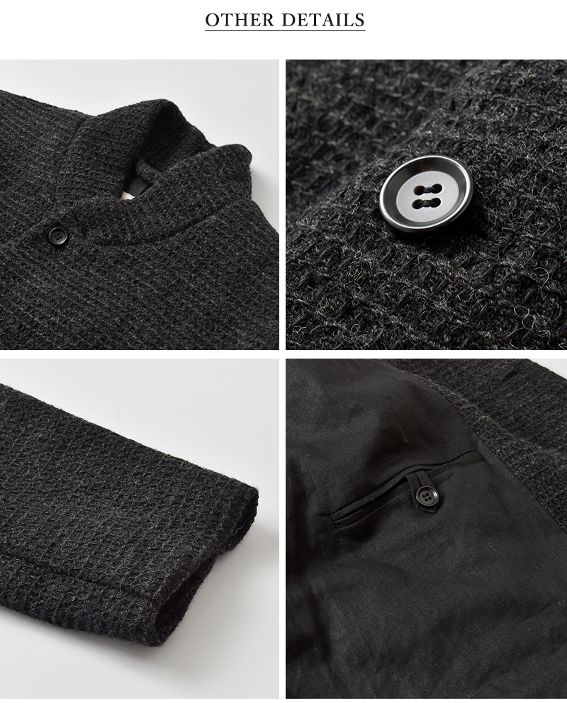 Vlas Blomme(ヴラスブラム・ブラスブラム)リネンウールワッフル2wayコート13410115