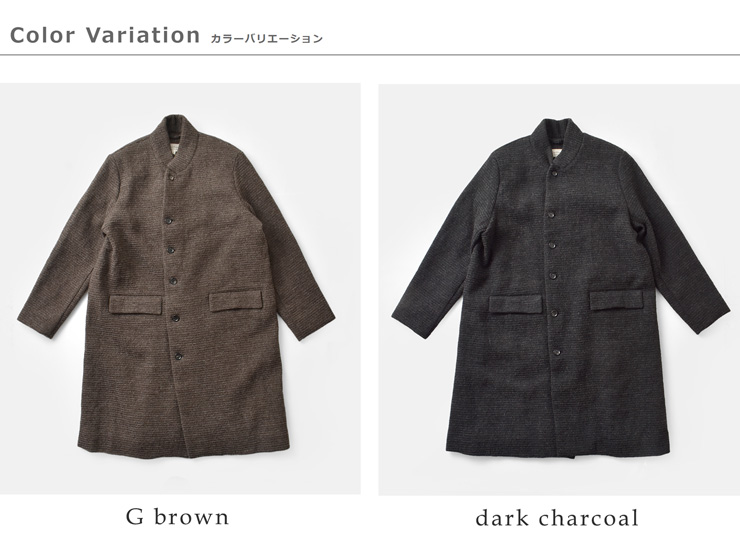 Vlas Blomme(ヴラスブラム・ブラスブラム)リネンウールワッフル2wayコート13410115