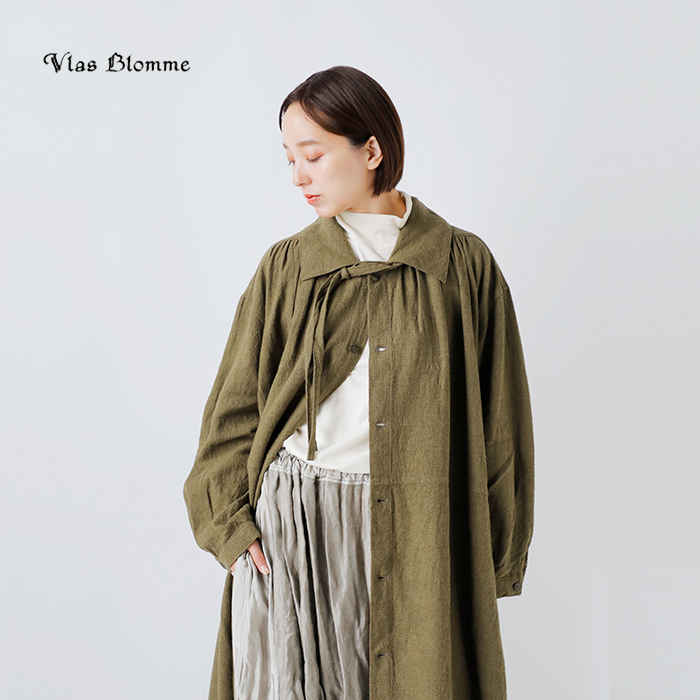 Vlas Blomme(ヴラスブラム・ブラスブラム)ウォッシュドリネンラミーウールコート13412115