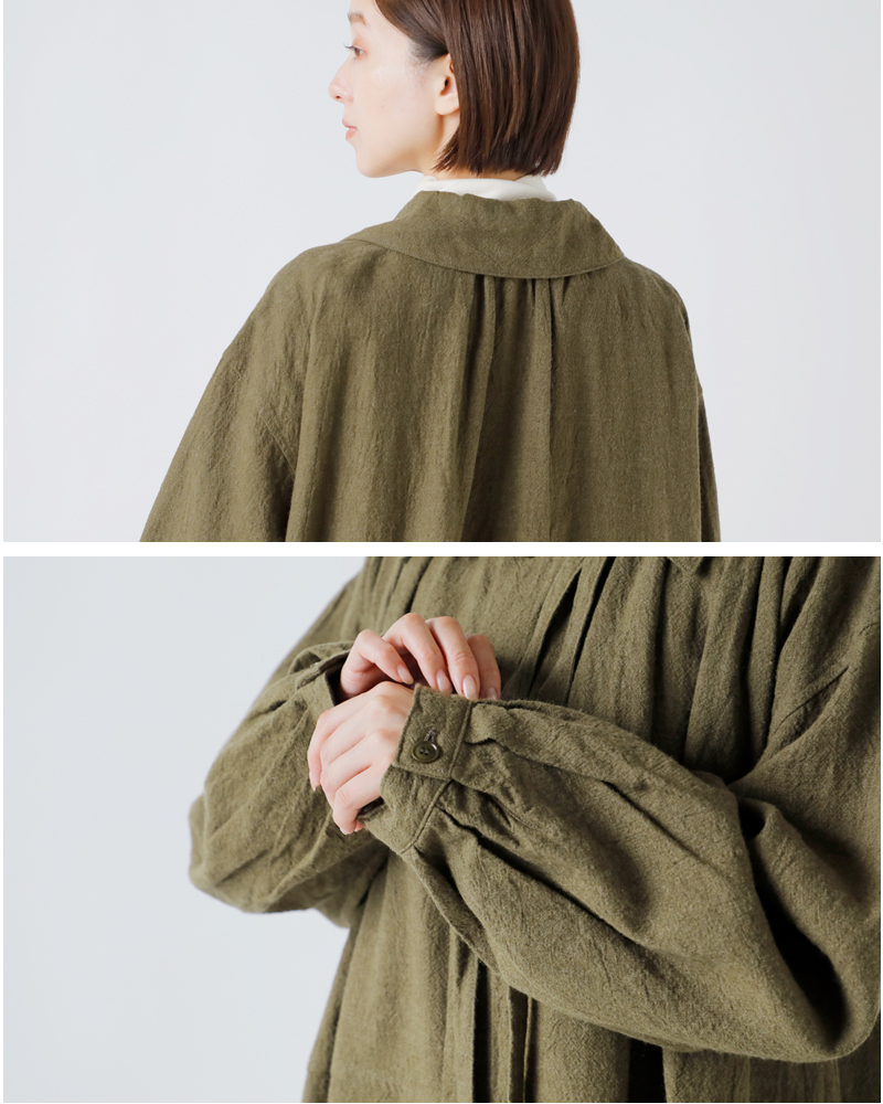 Vlas Blomme(ヴラスブラム・ブラスブラム)ウォッシュドリネンラミーウールコート13412115