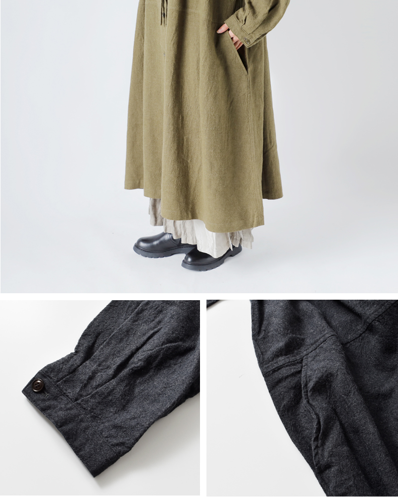 Vlas Blomme(ヴラスブラム・ブラスブラム)ウォッシュドリネンラミーウールコート13412115