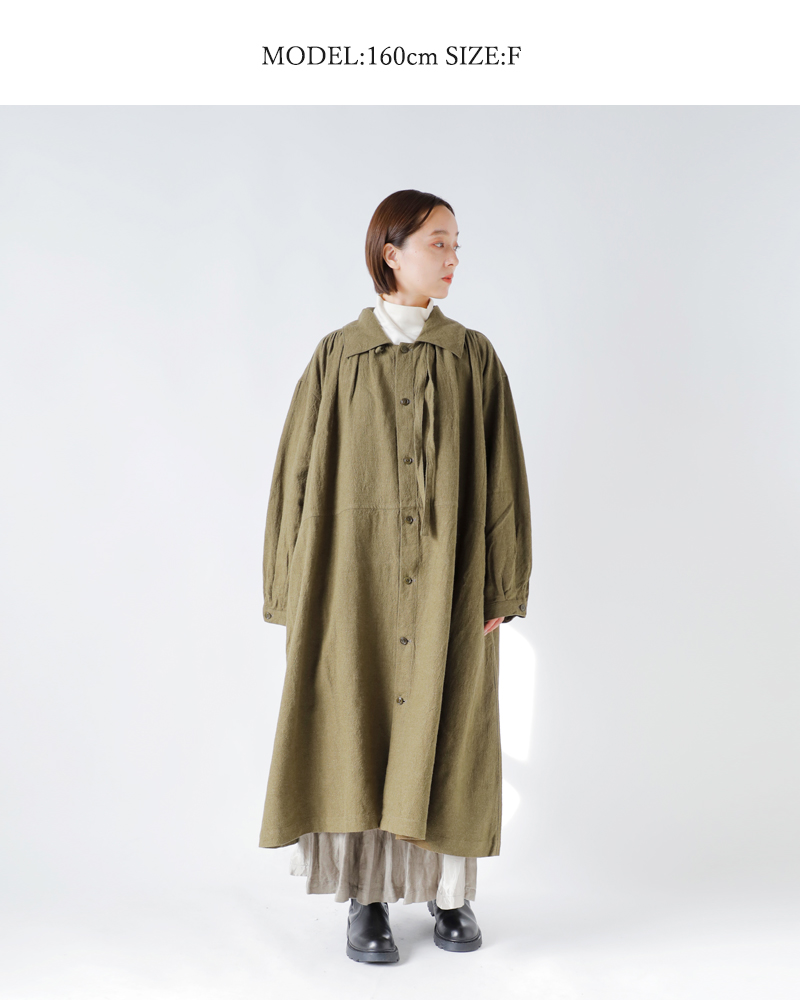 Vlas Blomme(ヴラスブラム・ブラスブラム)ウォッシュドリネンラミーウールコート13412115