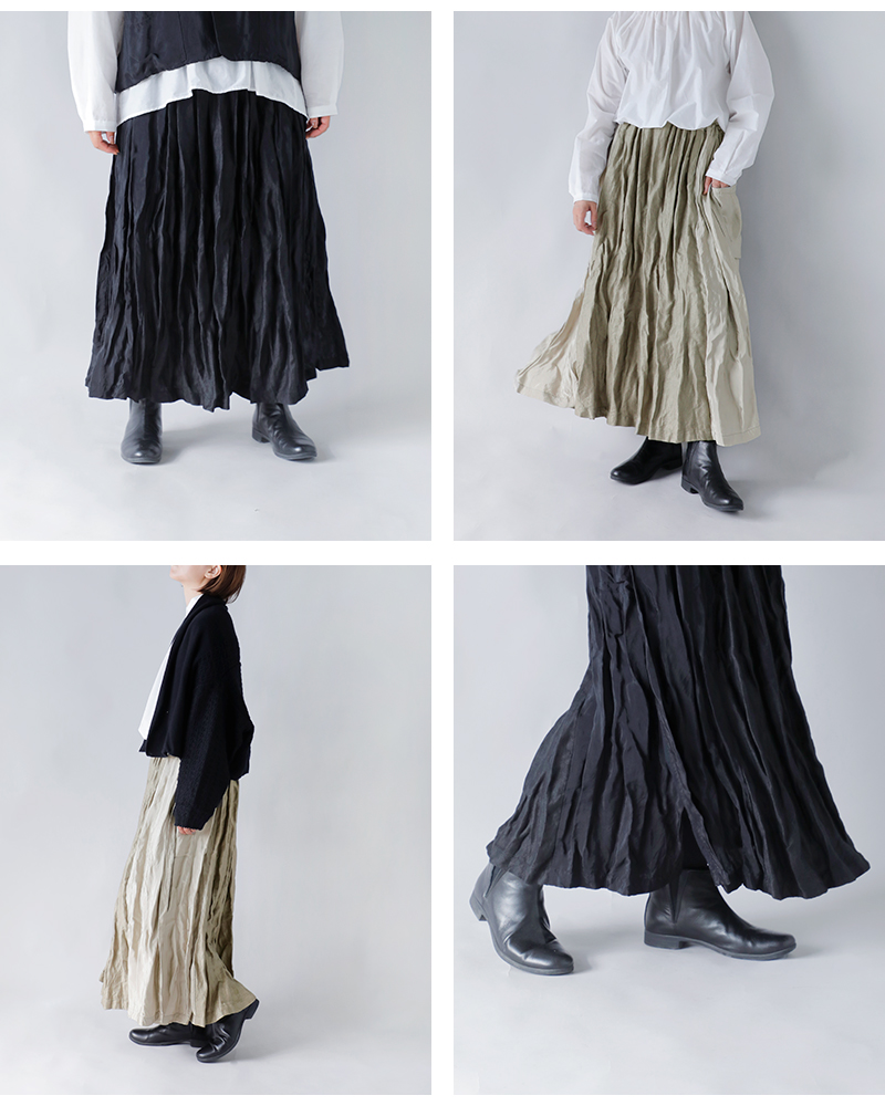 Vlas Blomme(ヴラスブラム・ブラスブラム)ヴィンテージレーヨンギャザースカート13532095