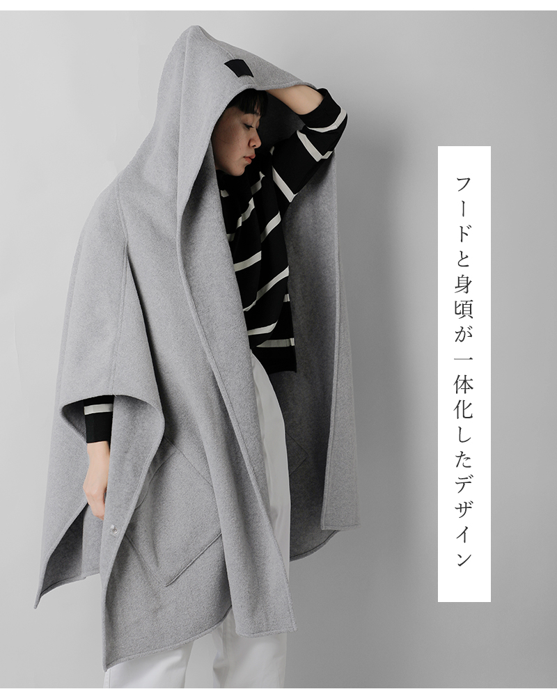 美品♡COGTHEBIGSMOKE ウールケープポンチョ　キャメル　ダブルジップ 美品♡COGTHEBIGSMOKE ウールケープポンチョ キャメル ダブル