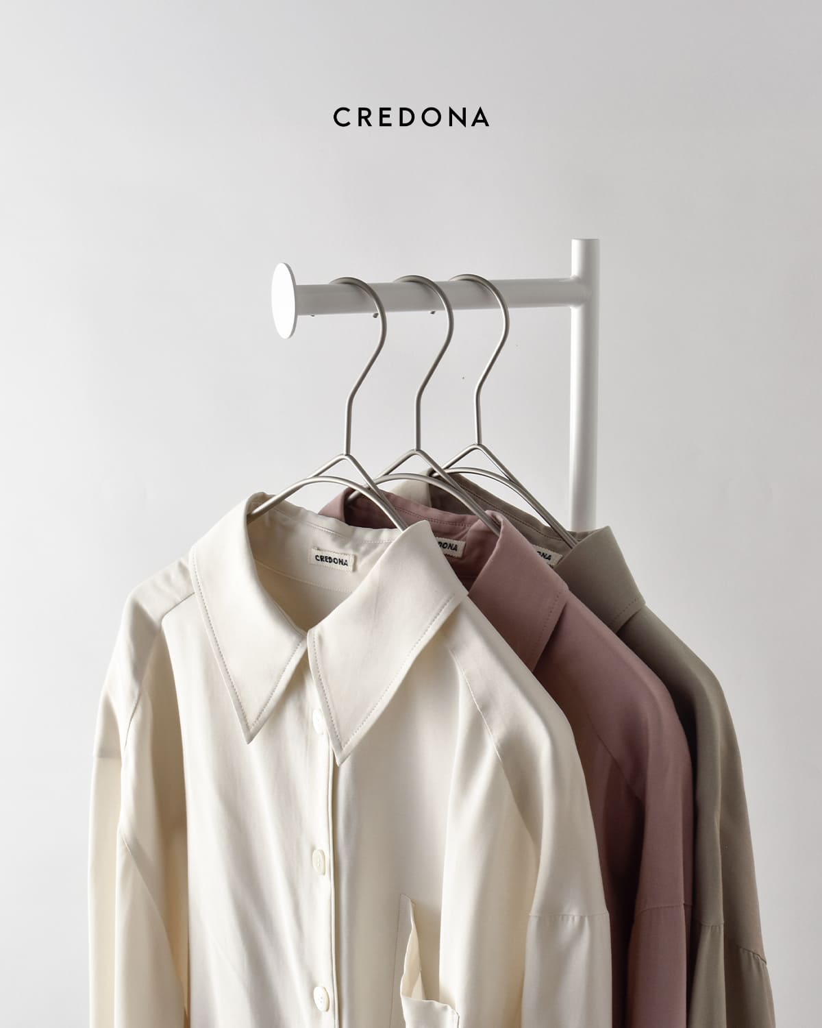 CREDONA(クレドナ)シルキー シャツ “SILKY SHIRT”1425310320