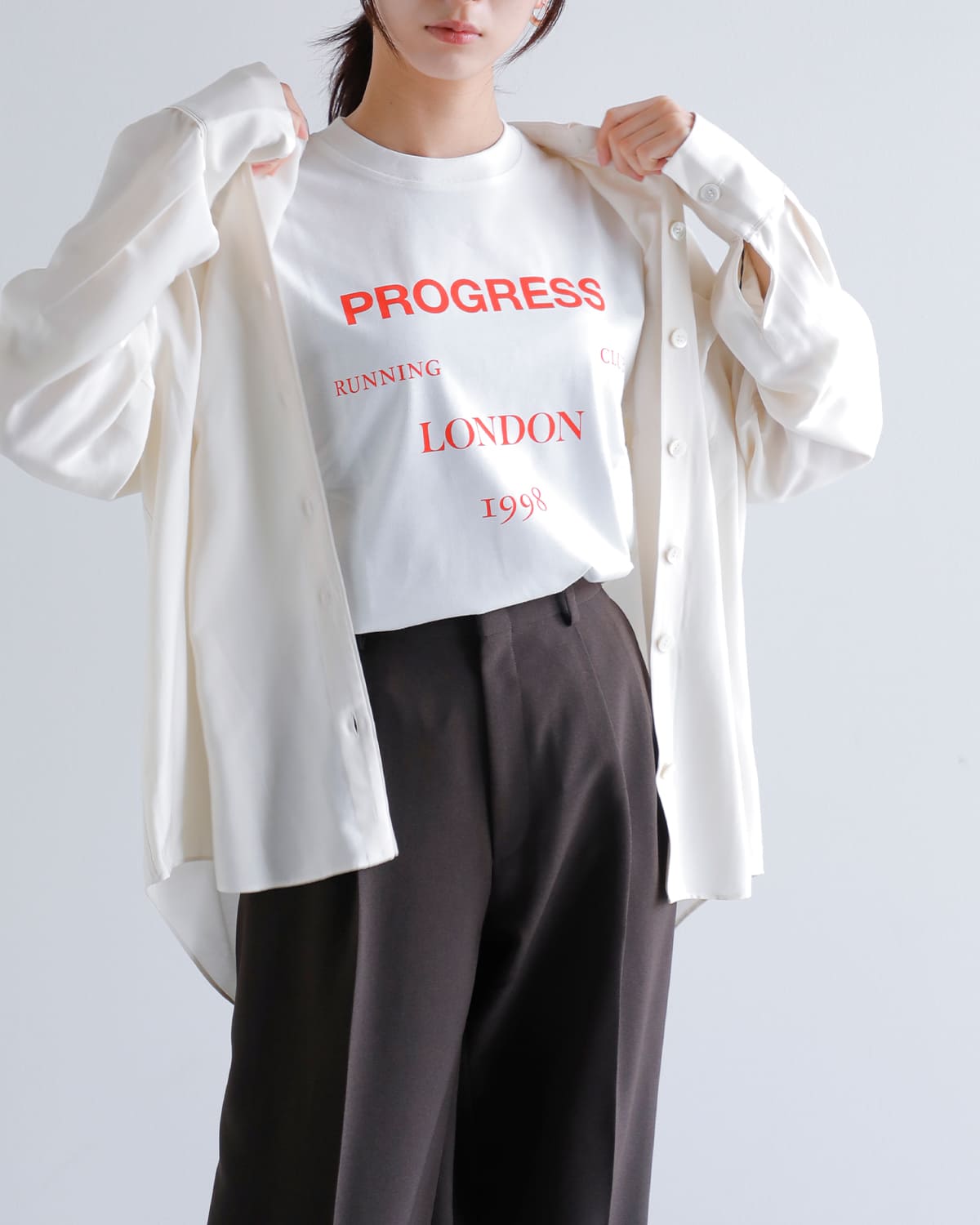 CREDONA(クレドナ)シルキーシャツ “SILKY SHIRT” 1425310320