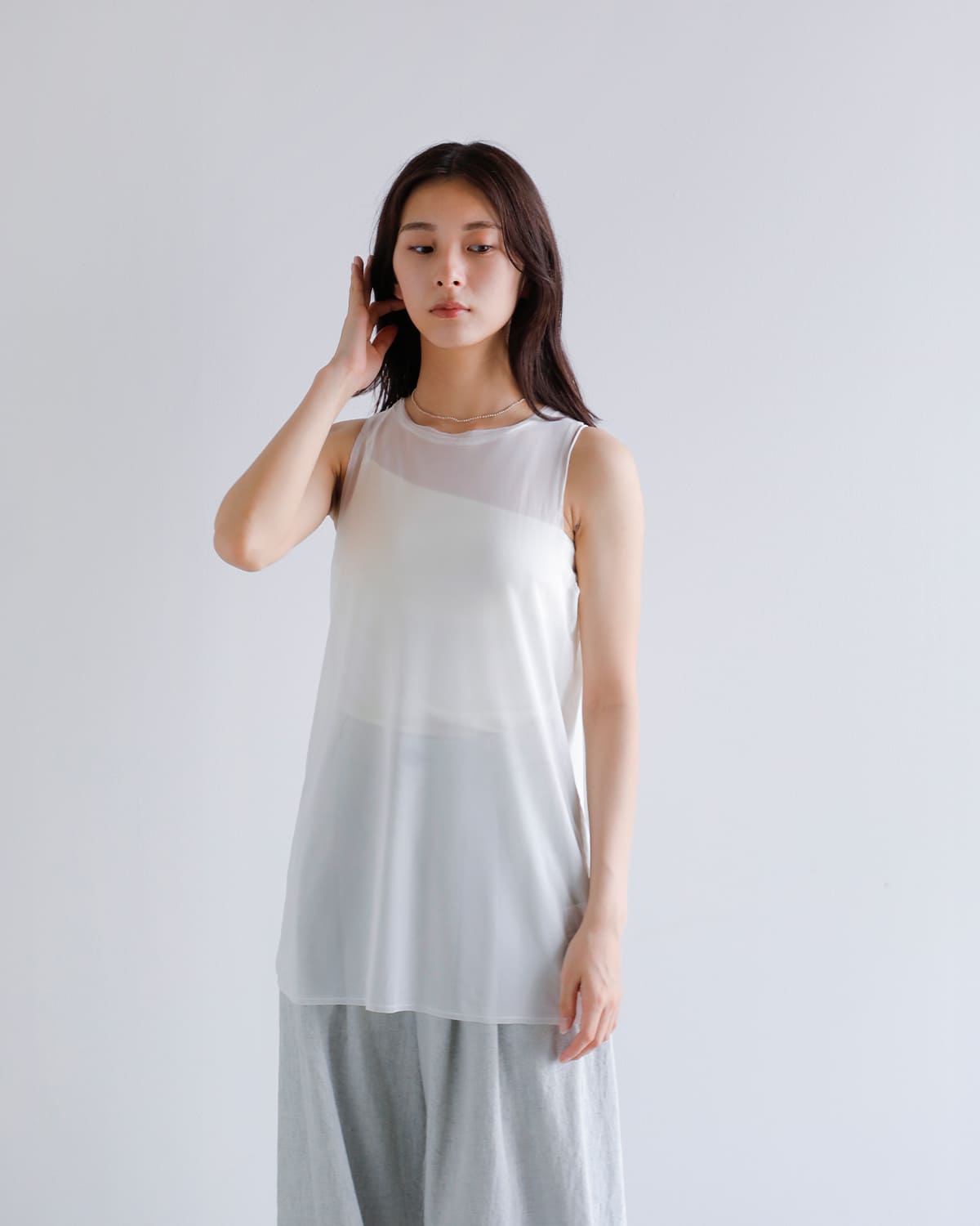 CREDONA(クレドナ)チュールカップインキャミソール “TULLE TANK SET CUP IN TOP” 1425312314