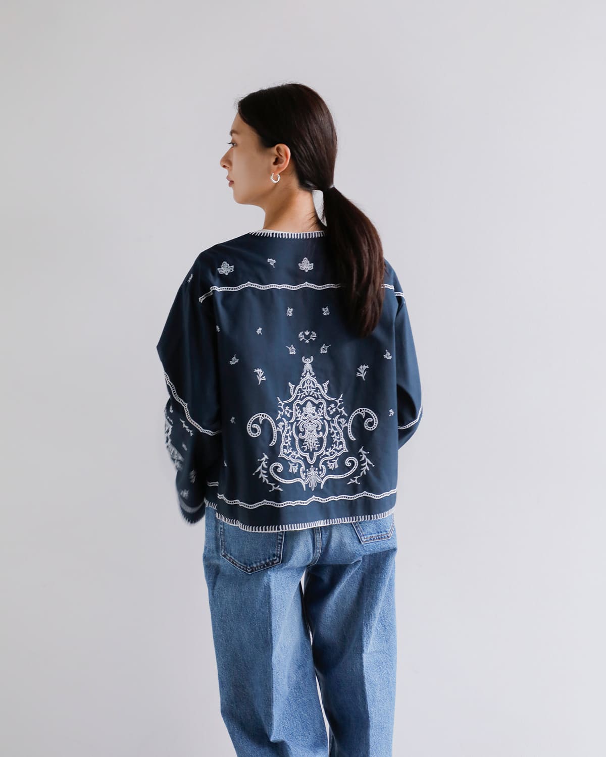 CREDONA(クレドナ)コットンレース刺繍ブラウスジャケット “VENEZIA LACE BLOUSE” 1425410371-0