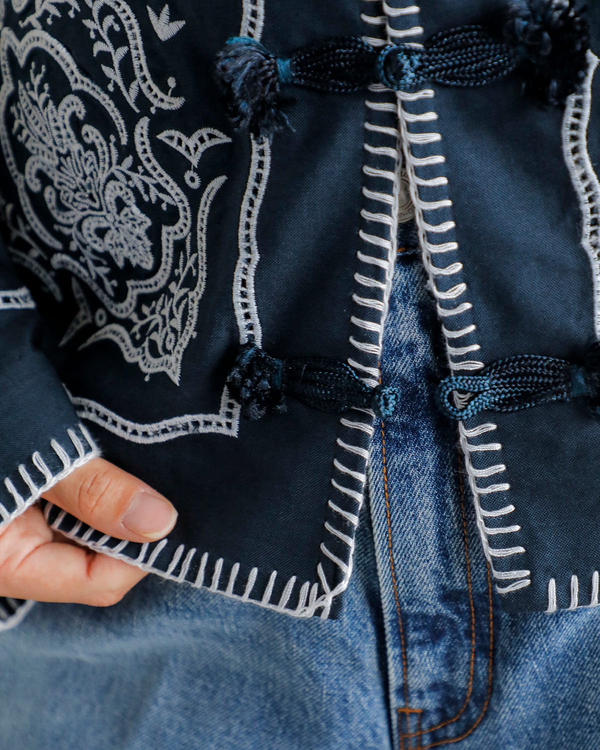 CREDONA(クレドナ)コットンレース刺繍ブラウスジャケット “VENEZIA LACE BLOUSE” 1425410371-0