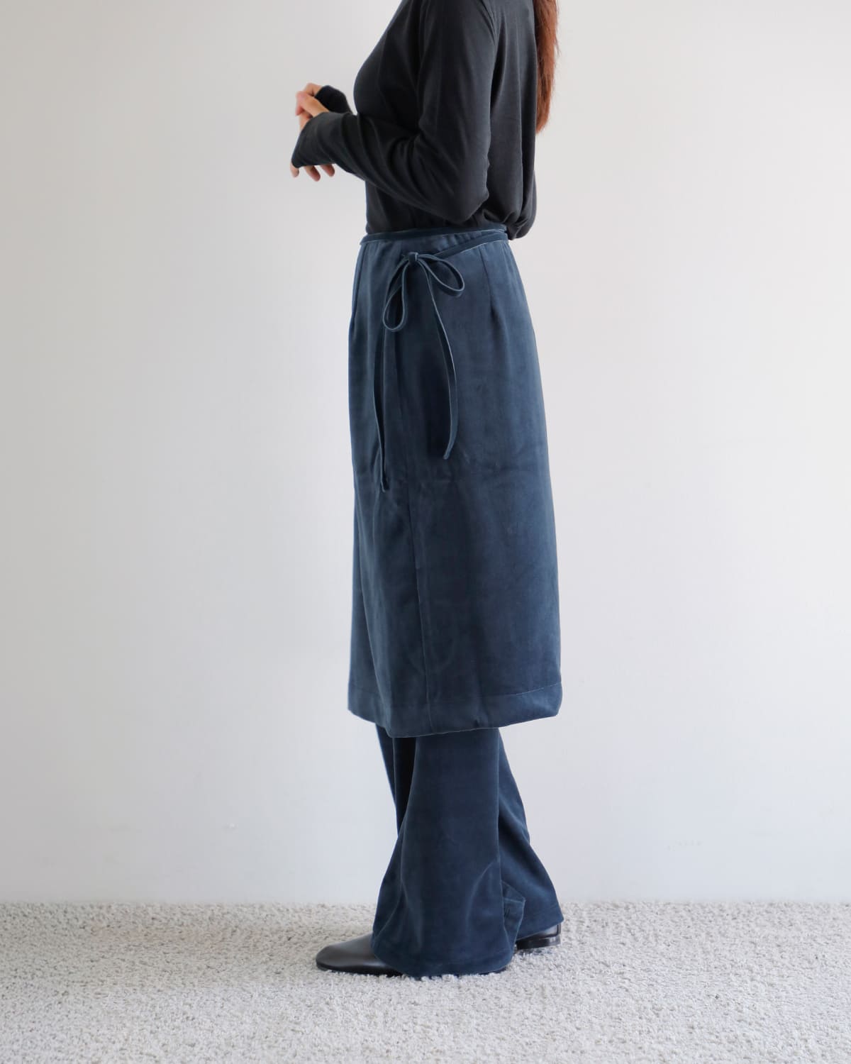 CREDONA(クレドナ)コットンベロアレイヤードパンツ “COTTON VELOUR LAYERED PANTS” 1425421343