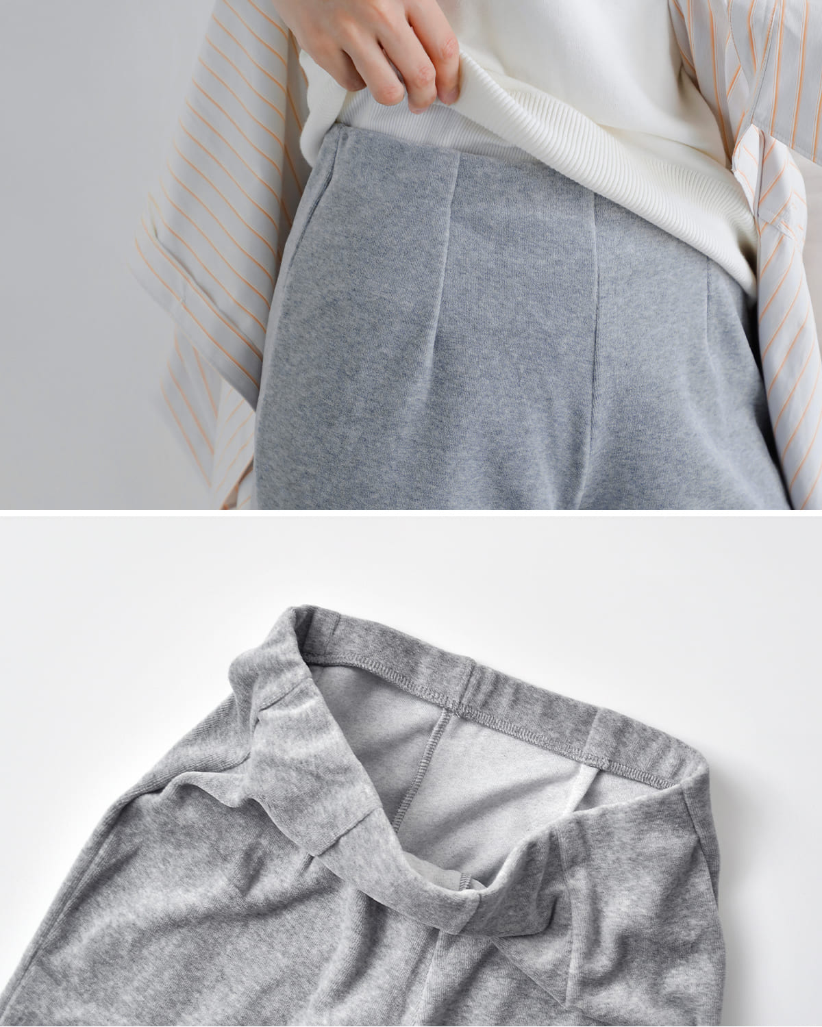 CREDONA(クレドナ)コットンベロアレイヤードパンツ “COTTON VELOUR LAYERED PANTS” 1425421343