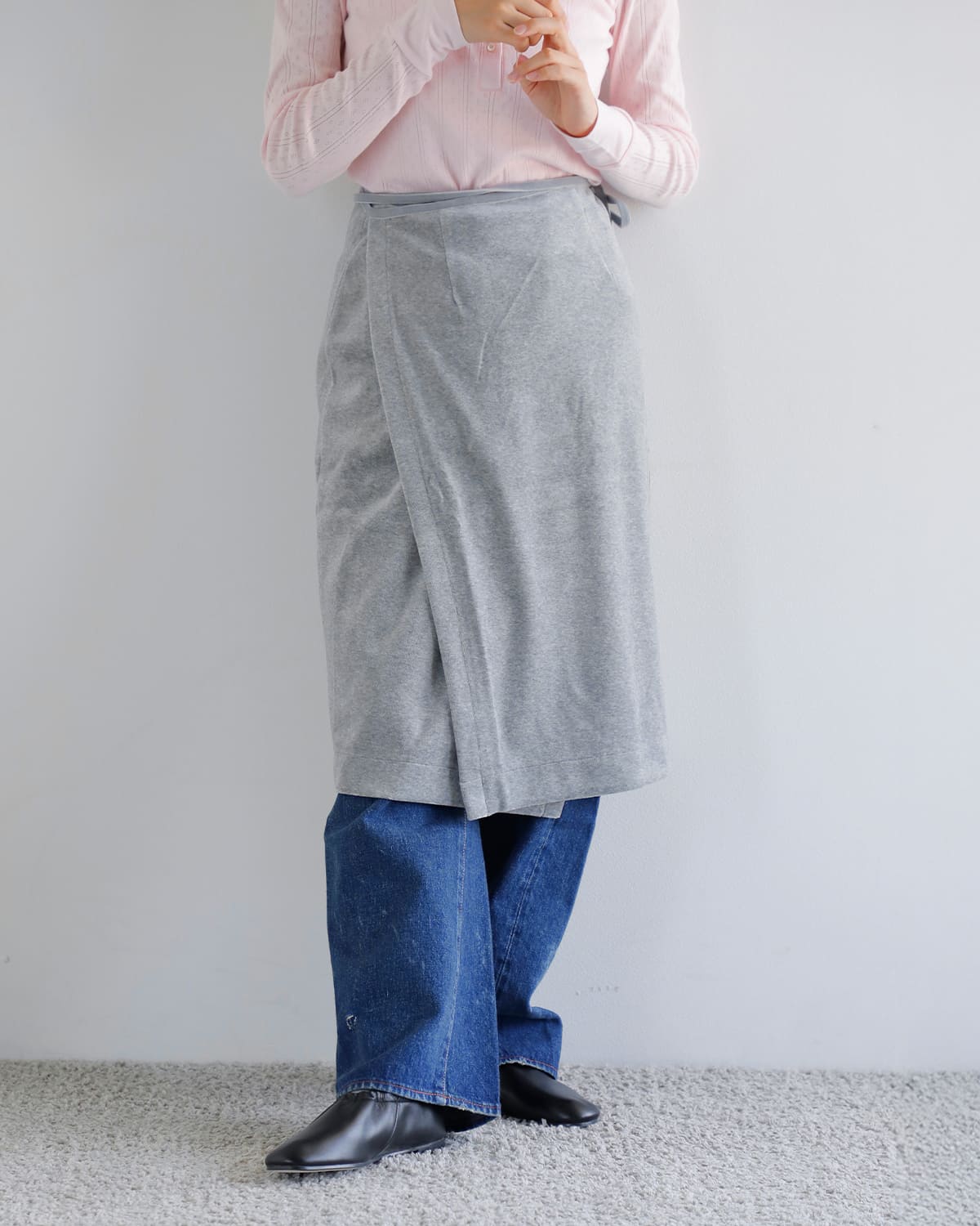 CREDONA(クレドナ)コットンベロアレイヤードパンツ “COTTON VELOUR LAYERED PANTS” 1425421343