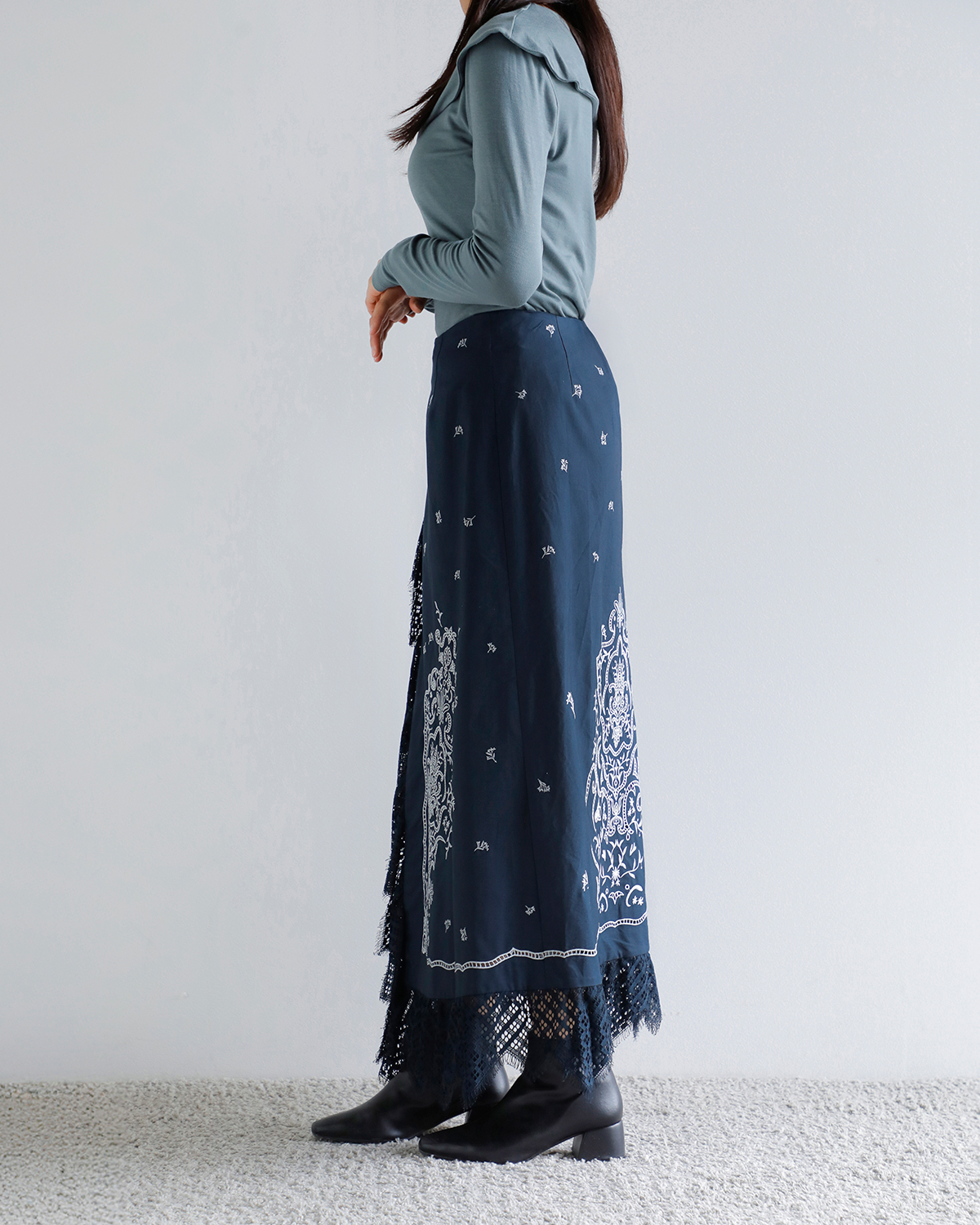 CREDONA(クレドナ)コットンレース刺繍ラップスカート “VENEZIA LACE SKIRT” 1425421369-0