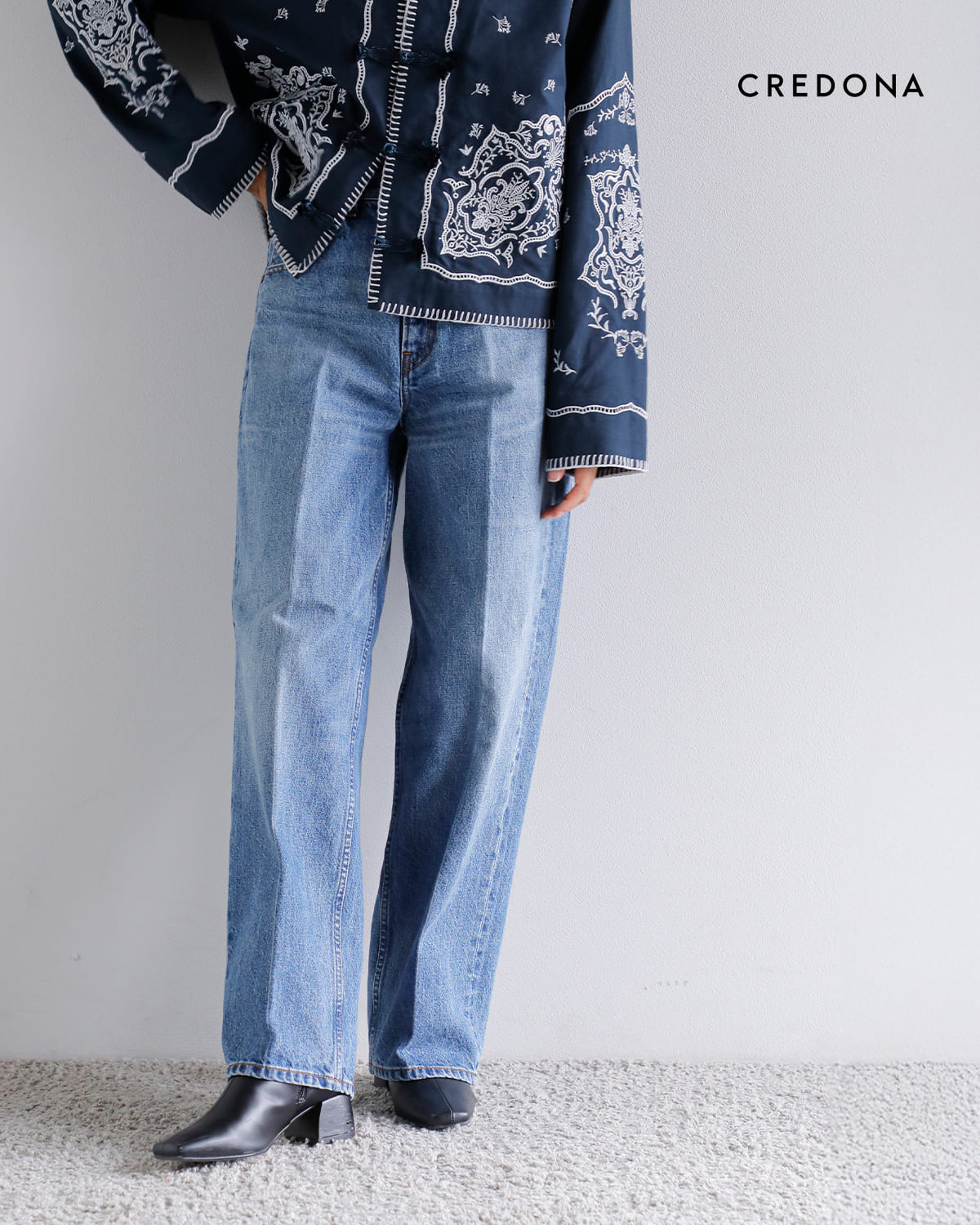 CREDONA(クレドナ)コットン デニム パンツ “THE C EVERYDAY DENIM” 1425422400-0