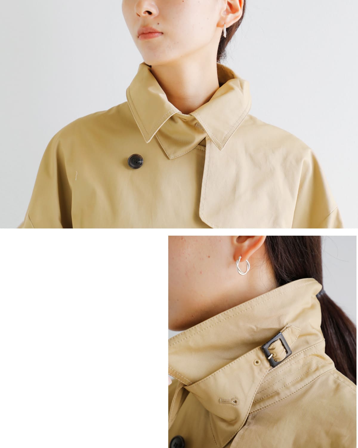 CREDONA(クレドナ)60/2コットンギャバジンハーフトレンチコート “NORMANDY HALF TRENCH COAT” 1425500354-0