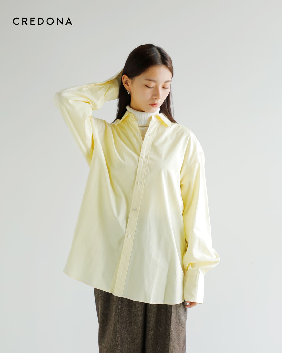 CREDONA(クレドナ)超長綿 コットン ドレス シャツ “THE C EVERYDAY SHIRT” 1425510363-0