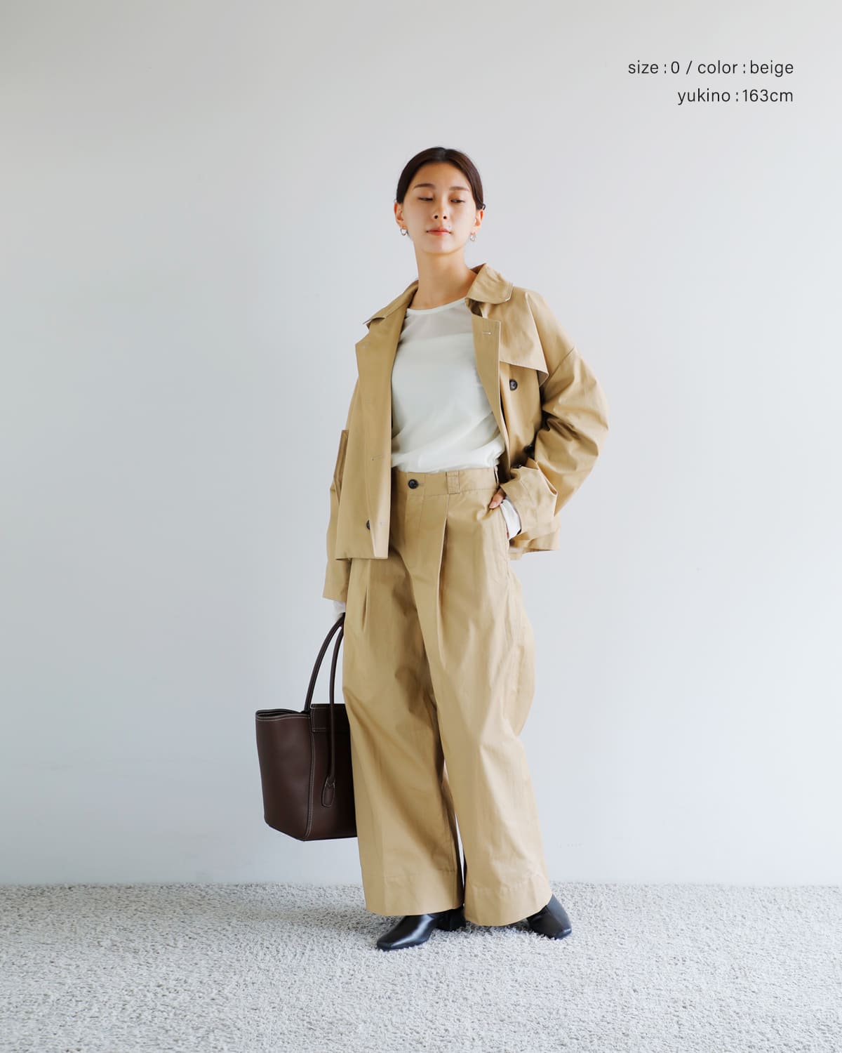 CREDONA(クレドナ)60/2コットンギャバジンワイドチノパンツ “NORMANDY WIDE CHINO” 1425520381-0