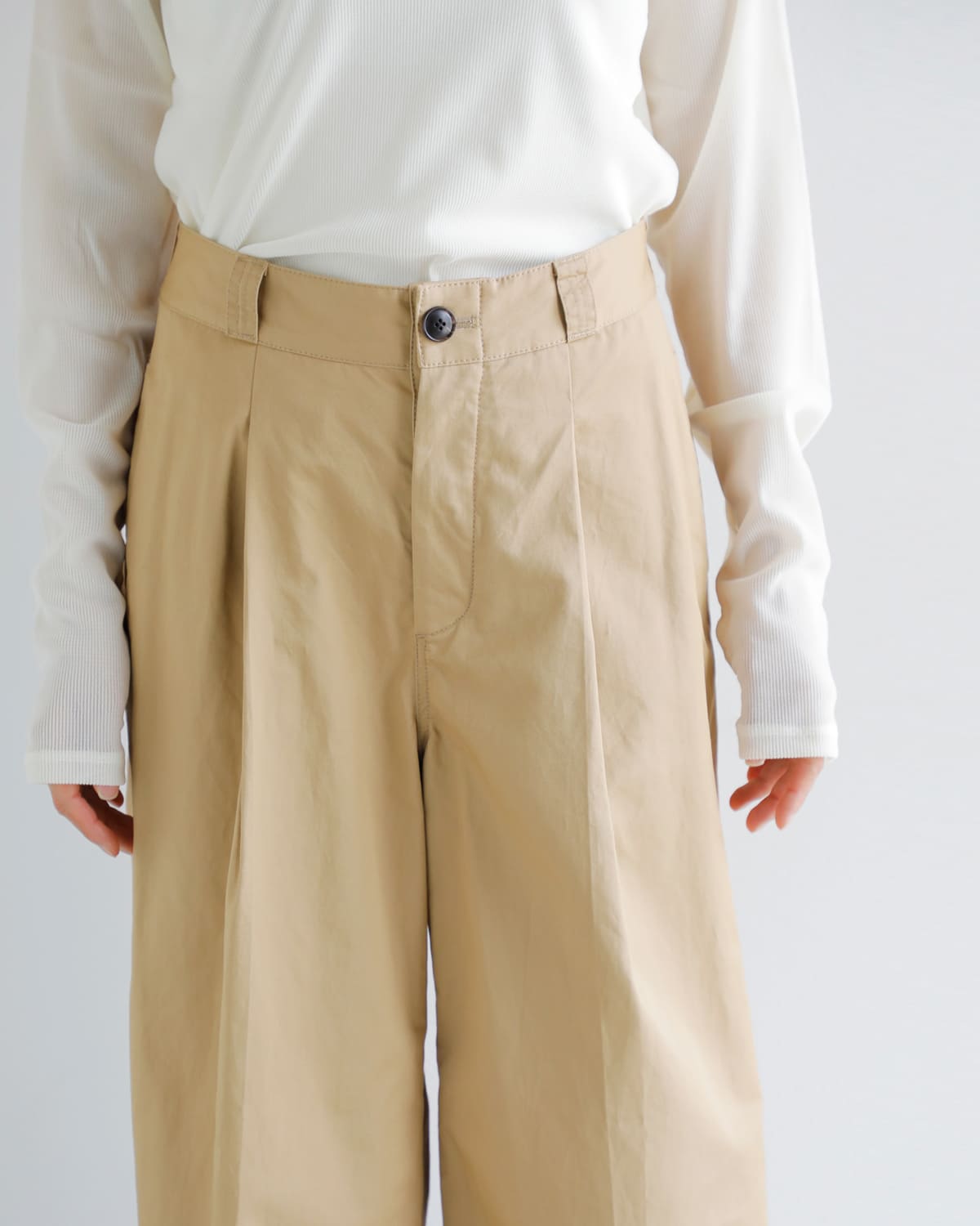 CREDONA(クレドナ)60/2コットンギャバジンワイドチノパンツ “NORMANDY WIDE CHINO” 1425520381-0