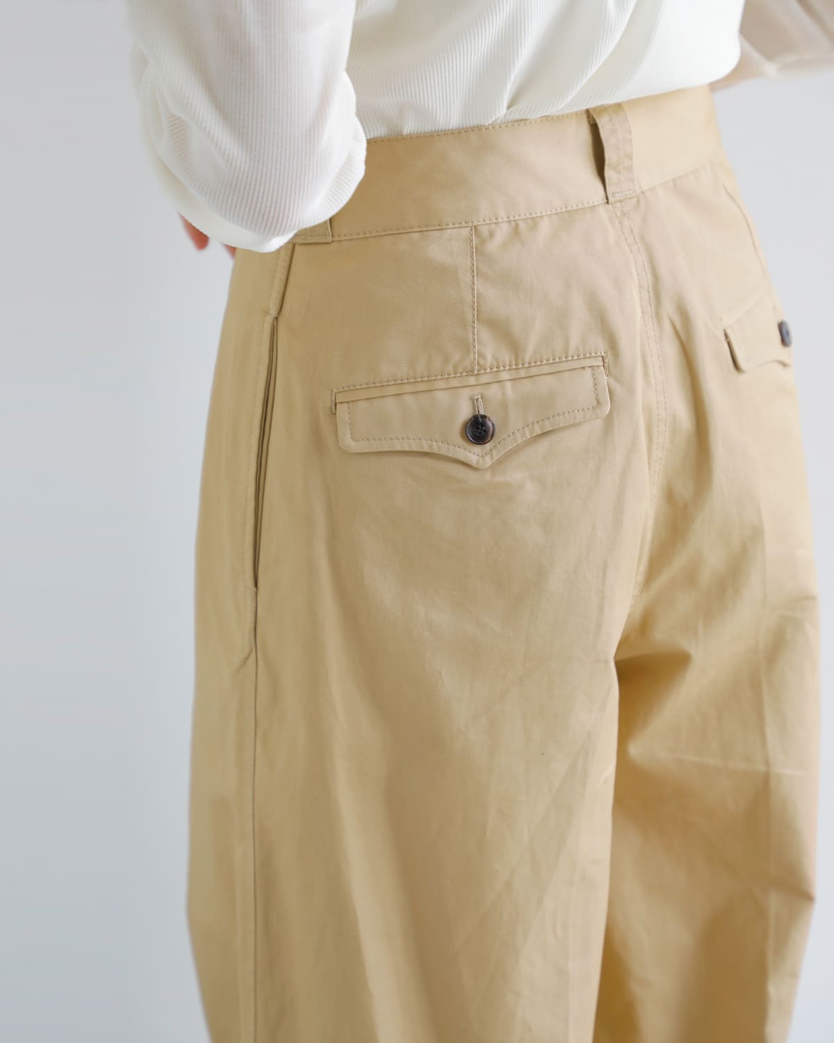 CREDONA(クレドナ)60/2コットンギャバジンワイドチノパンツ “NORMANDY WIDE CHINO” 1425520381-0