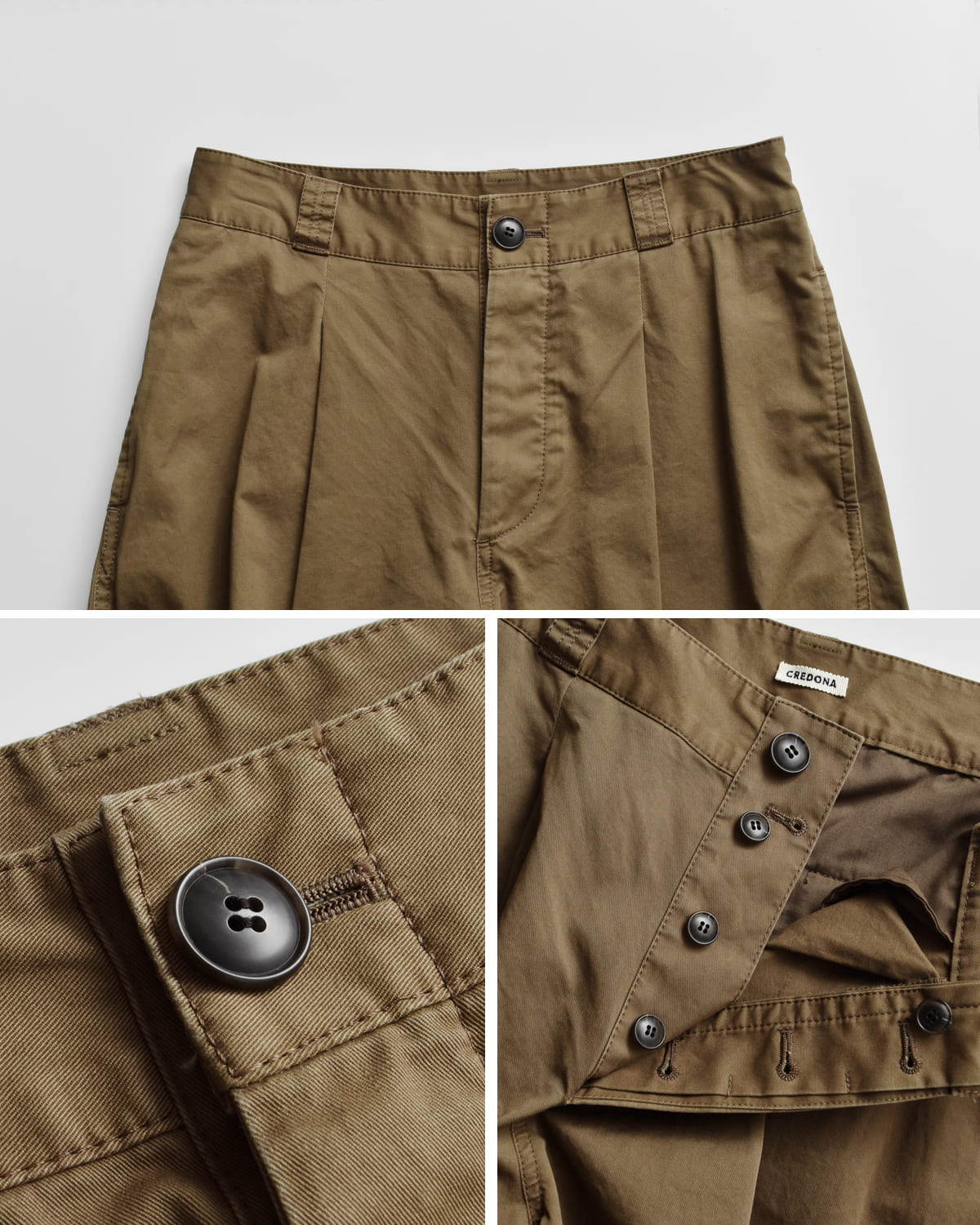 CREDONA(クレドナ)60/2コットンギャバジンワイドチノパンツ “NORMANDY WIDE CHINO” 1425520381-0
