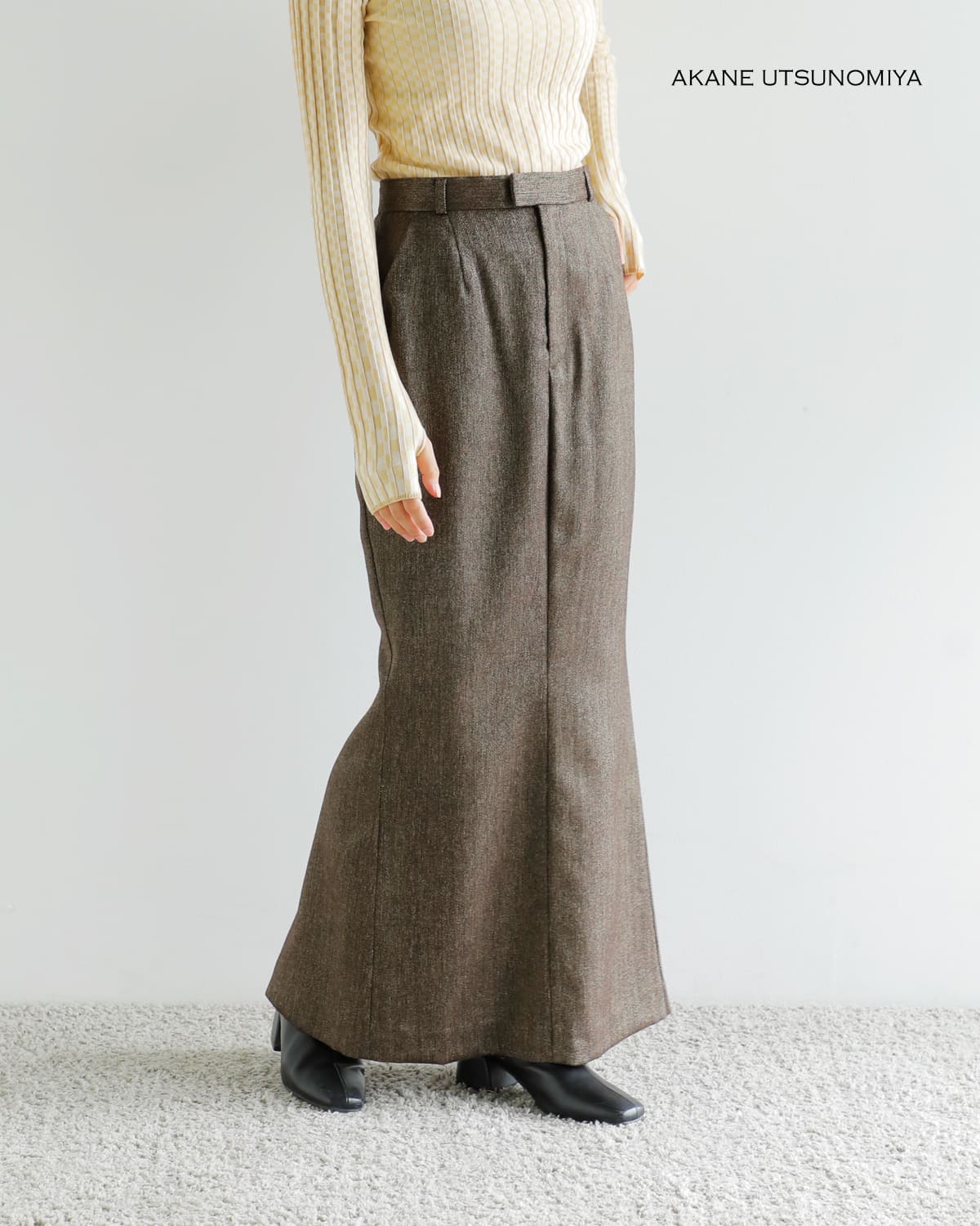 Chez VIDALENC シルクスカート　新品未使用 Chez VIDALENC シルクスカート新品未使用