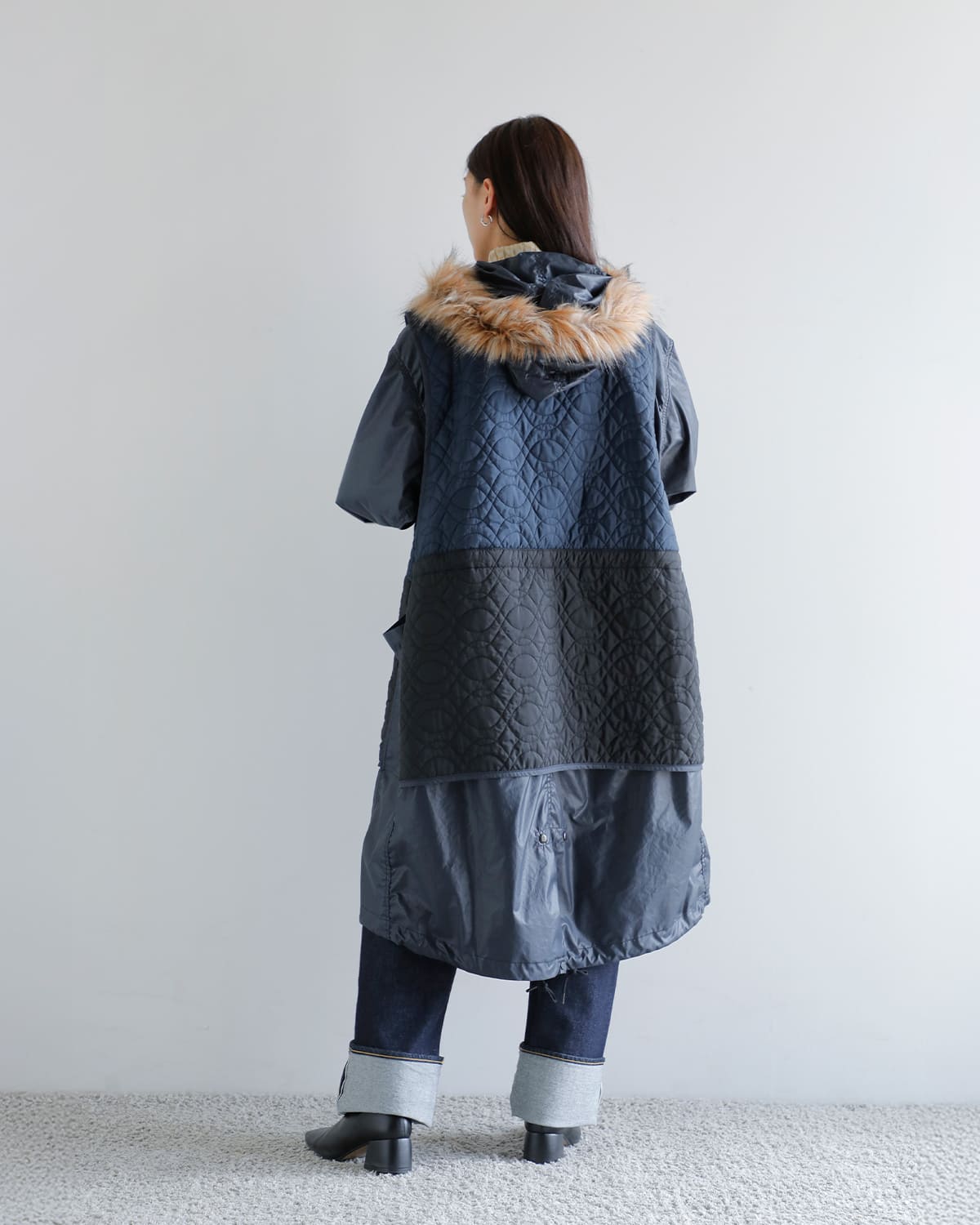 beautiful people(ビューティフルピープル)マルチレイヤリングハイカウントチンツ4wayモッズコート “Multilayering highcount chintz modscoat” 1535103009