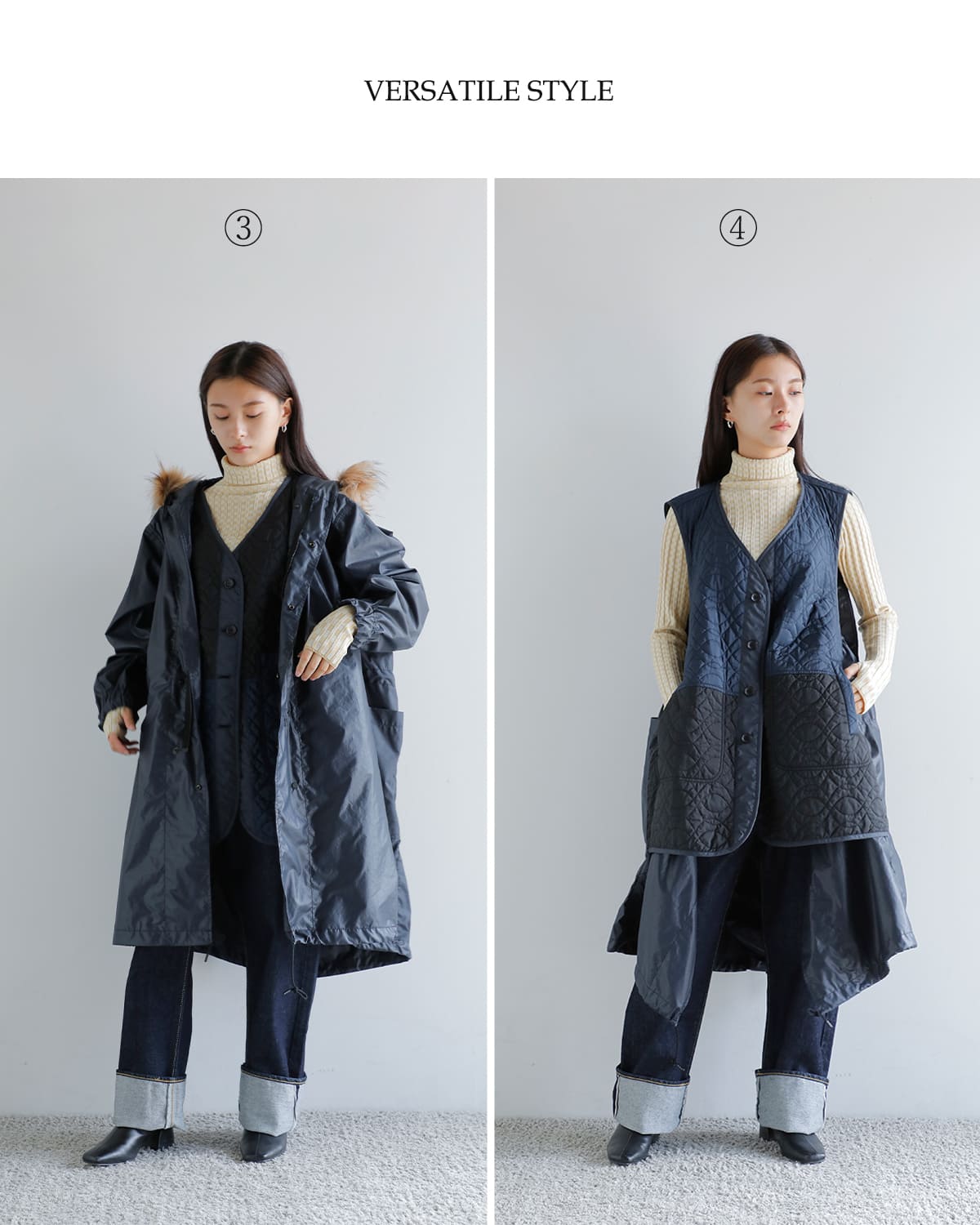 beautiful people(ビューティフルピープル)マルチレイヤリングハイカウントチンツ4wayモッズコート “Multilayering highcount chintz modscoat” 1535103009