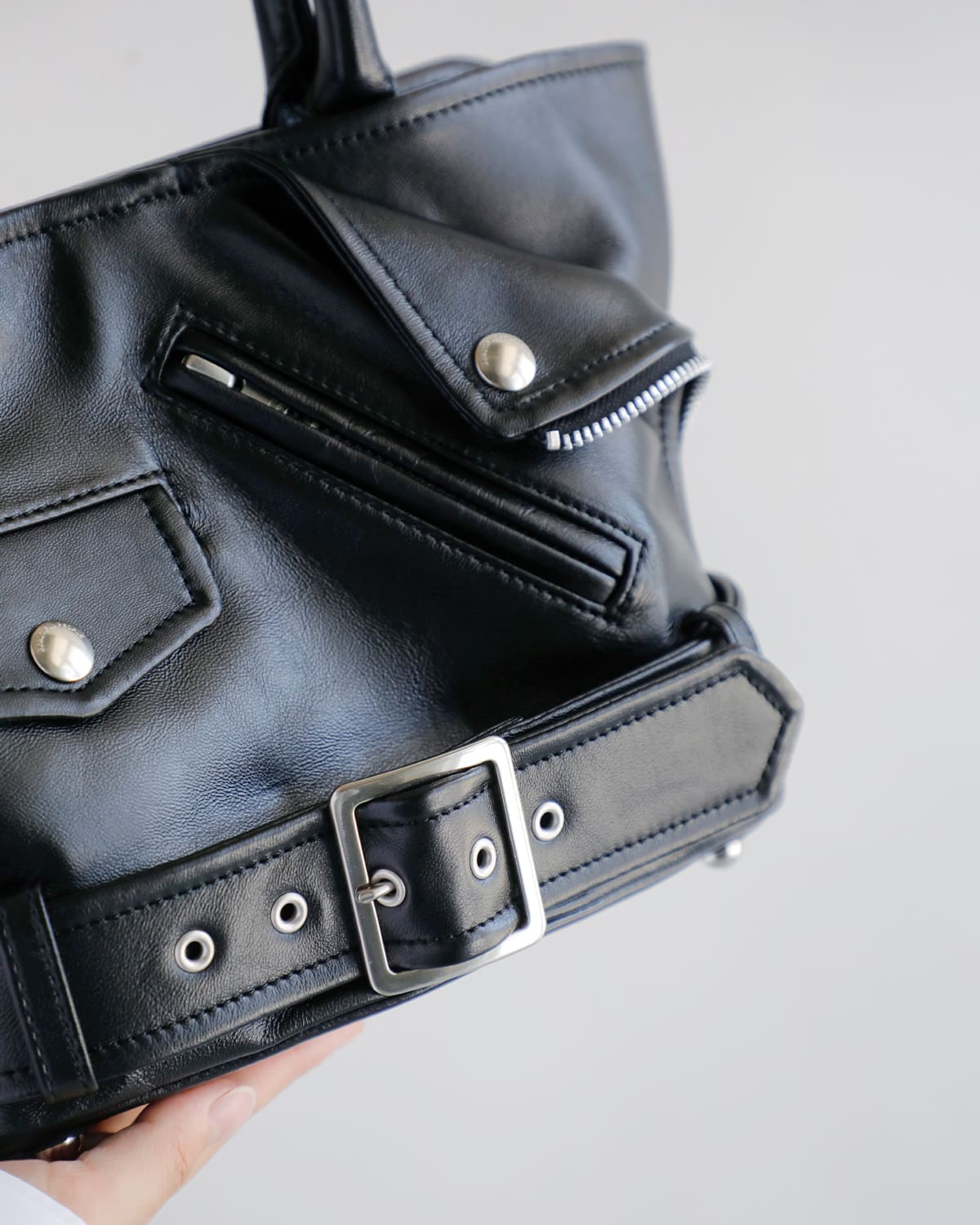 beautiful people(ビューティフルピープル)シープスキンライダーストートバッグ “Excerption riders kids tote bag” 1535611905