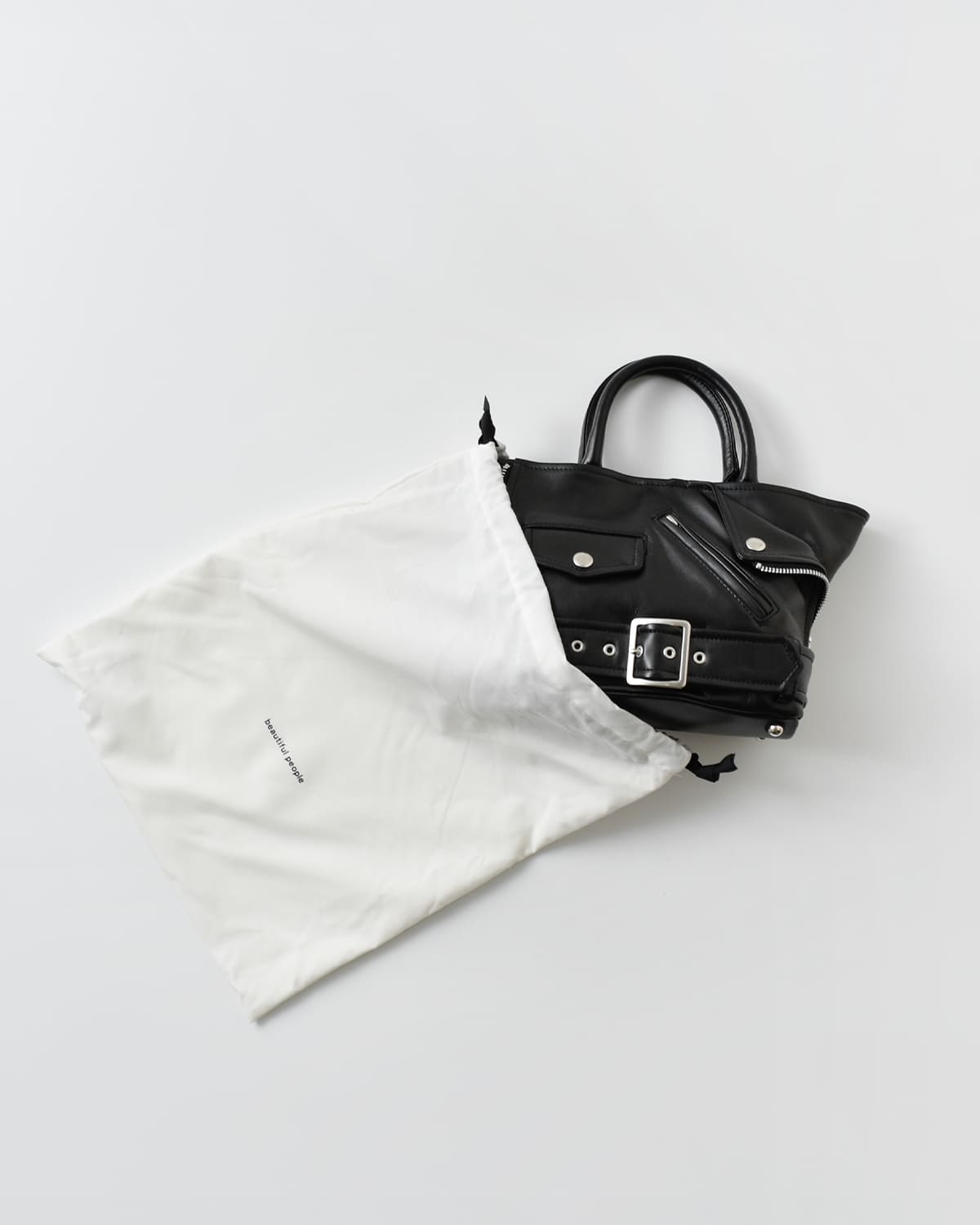 beautiful people(ビューティフルピープル)シープスキンライダーストートバッグ “Excerption riders kids tote bag” 1535611905