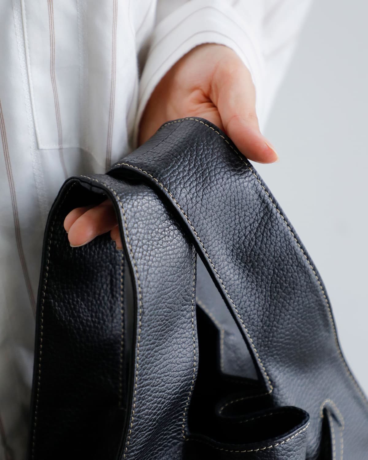 beautiful people(ビューティフルピープル)シュリンクレザーラージマーケットバッグ “Large marcket bag in shrink leather” 1535611952