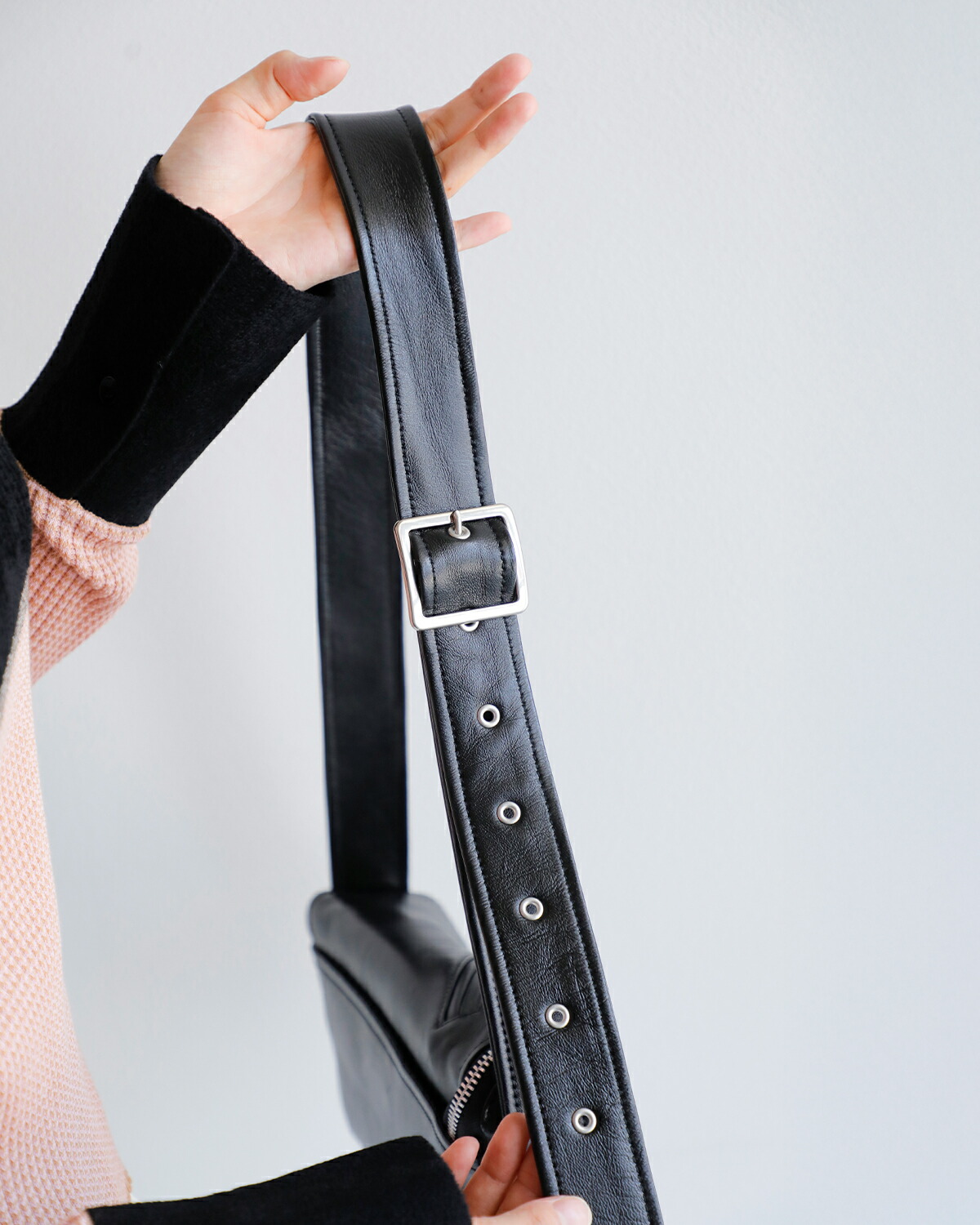 beautiful people(ビューティフルピープル)シープスキンライダースフラップショルダーバッグ “Excerption riders kids flap shoulder bag” 1535611974