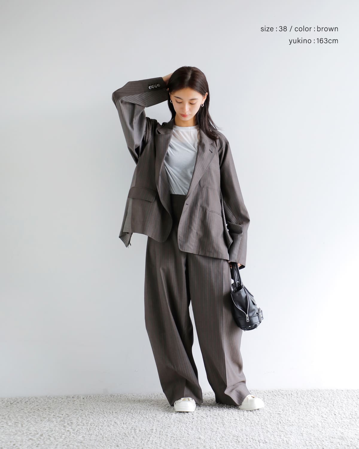 beautiful people(ビューティフルピープル)ウールシルク2wayテーラードジャケット “Double-end sheer stripe suiting jacket” 1545101003