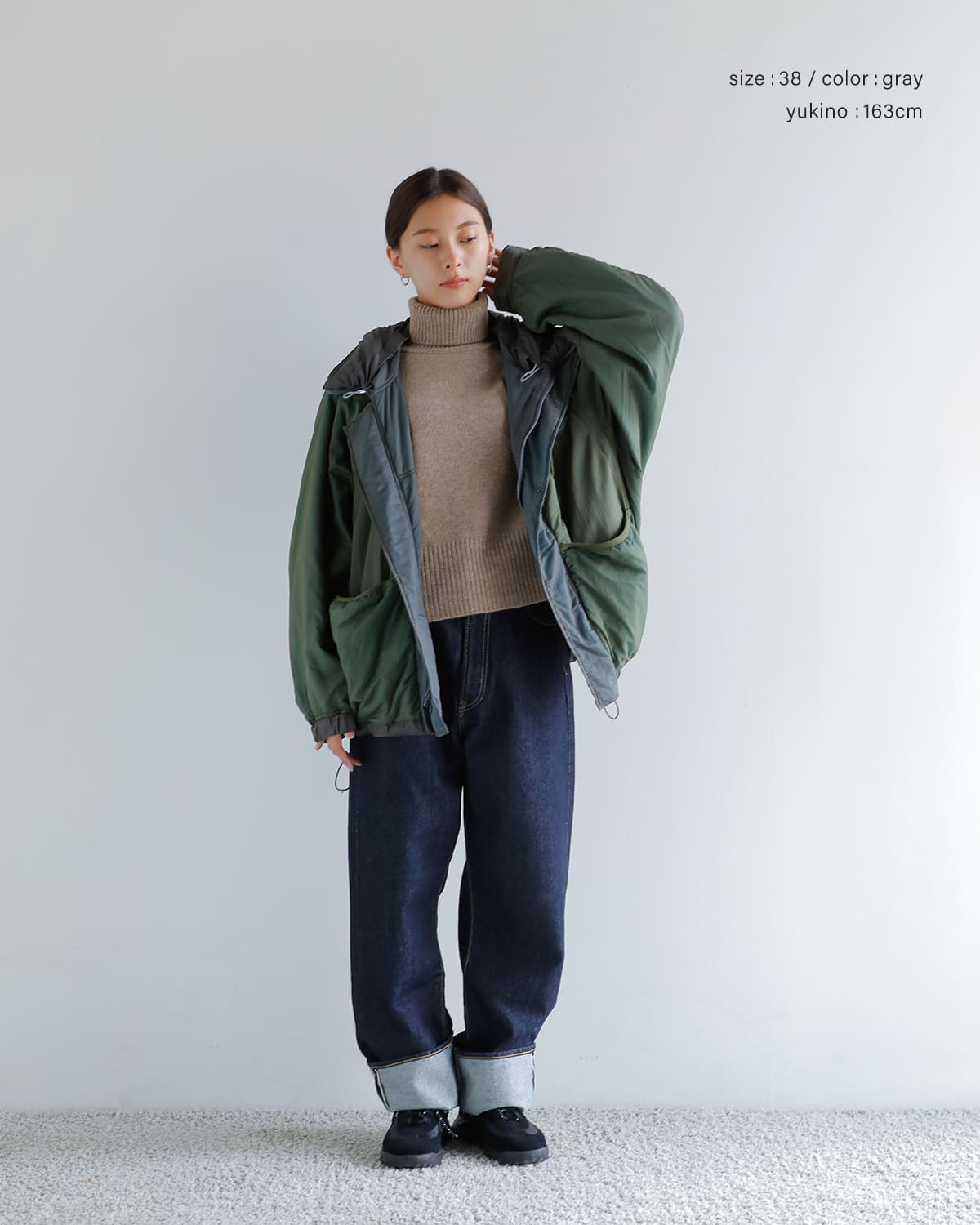 beautiful people(ビューティフルピープル)ナイロンリップリバーシブルジップブルゾン “Nylonrip dyedpadding monsterparka blouson” 1545102007