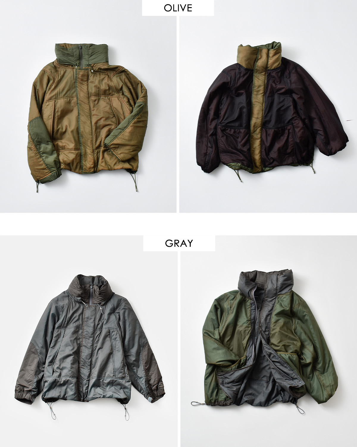 beautiful people(ビューティフルピープル)ナイロンリップリバーシブルジップブルゾン “Nylonrip dyedpadding monsterparka blouson” 1545102007