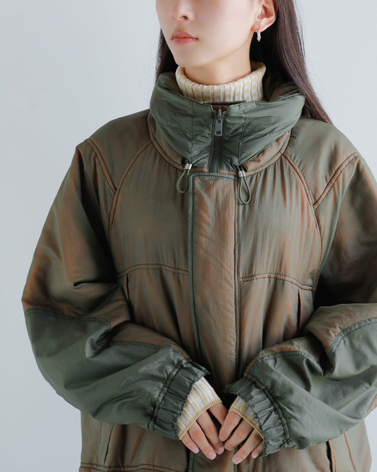 beautiful people(ビューティフルピープル)ナイロンリップリバーシブルジップブルゾン “Nylonrip dyedpadding monsterparka blouson” 1545102007