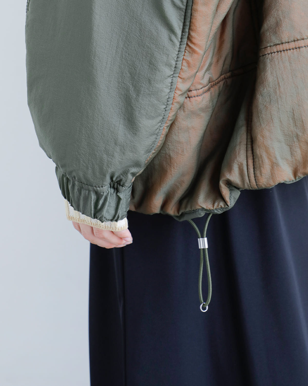 beautiful people(ビューティフルピープル)ナイロンリップリバーシブルジップブルゾン “Nylonrip dyedpadding monsterparka blouson” 1545102007