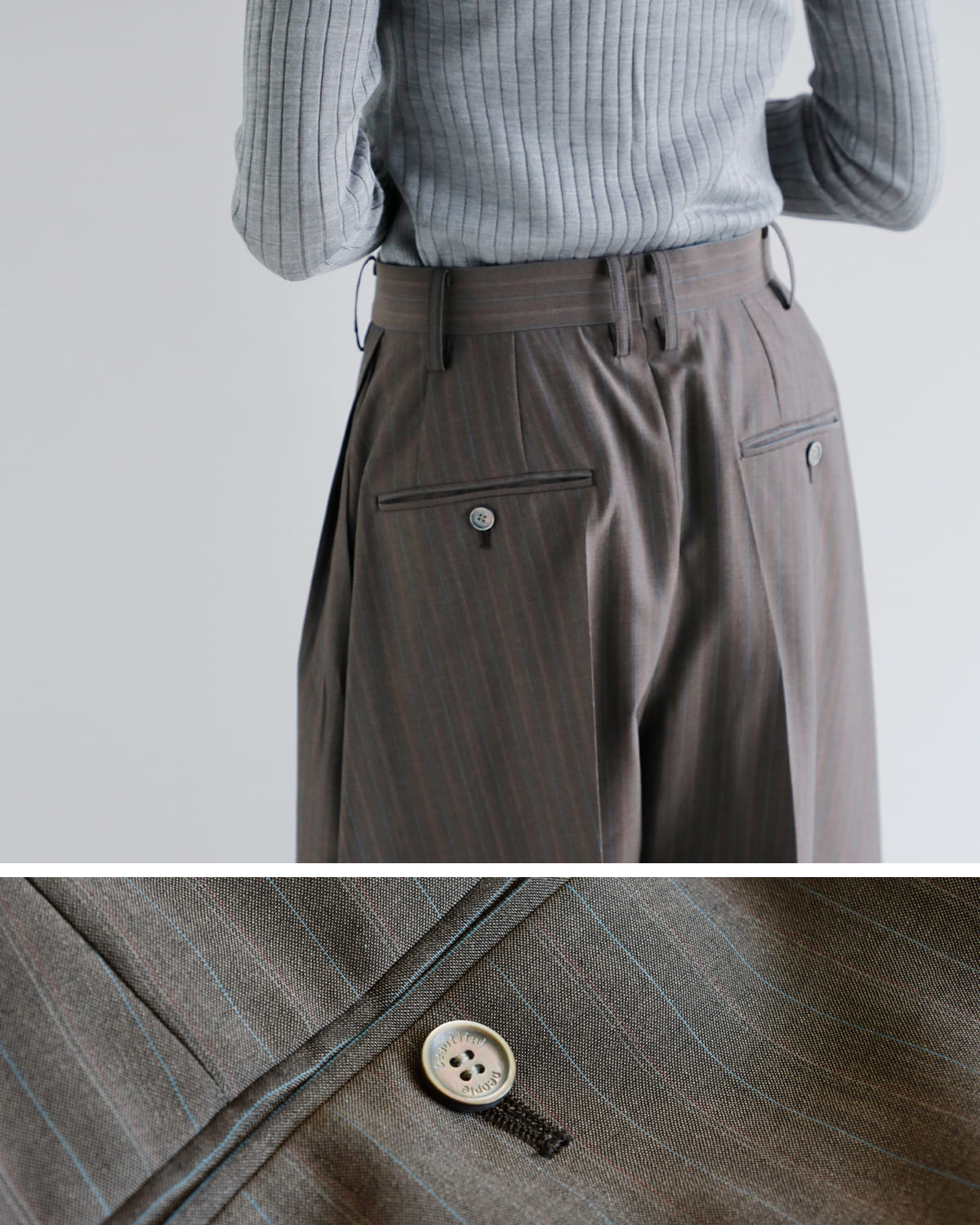 25AW beautiful people サイドタックワイドパンツ 25AW beautiful people サイドタックワイドパンツ タックワイド