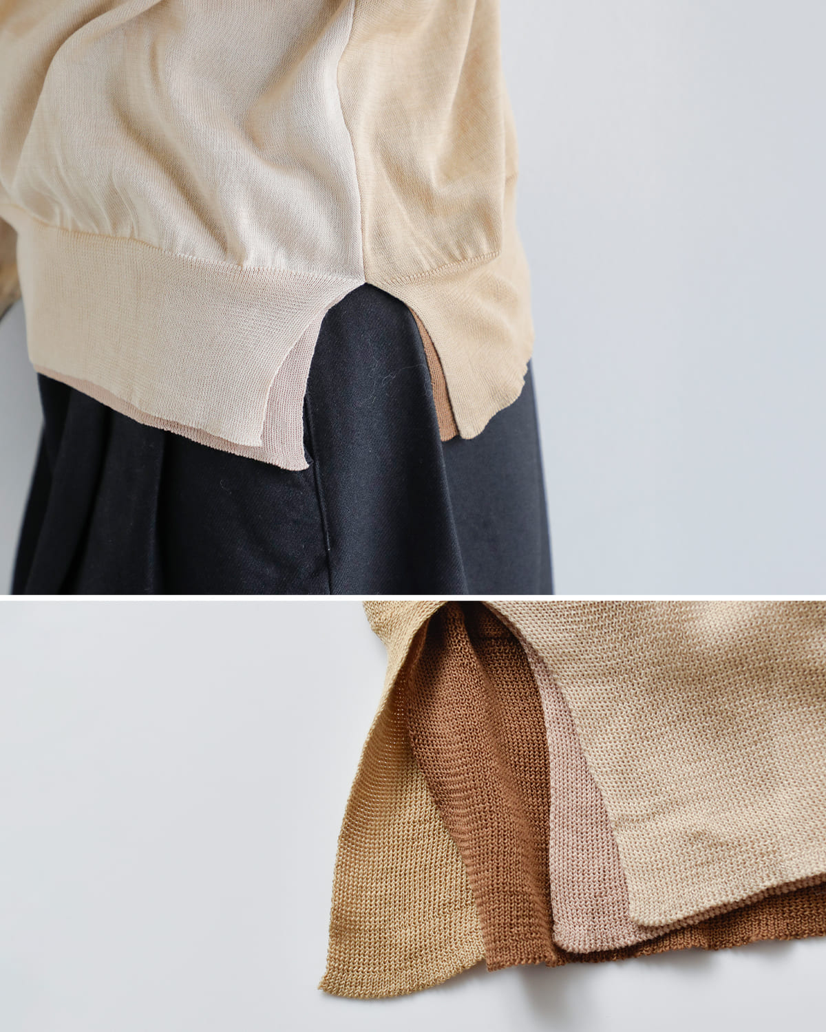 beautiful people(ビューティフルピープル)スーピマコットン4wayニットプルオーバー “Flip protained cotton pullover” 1545210004