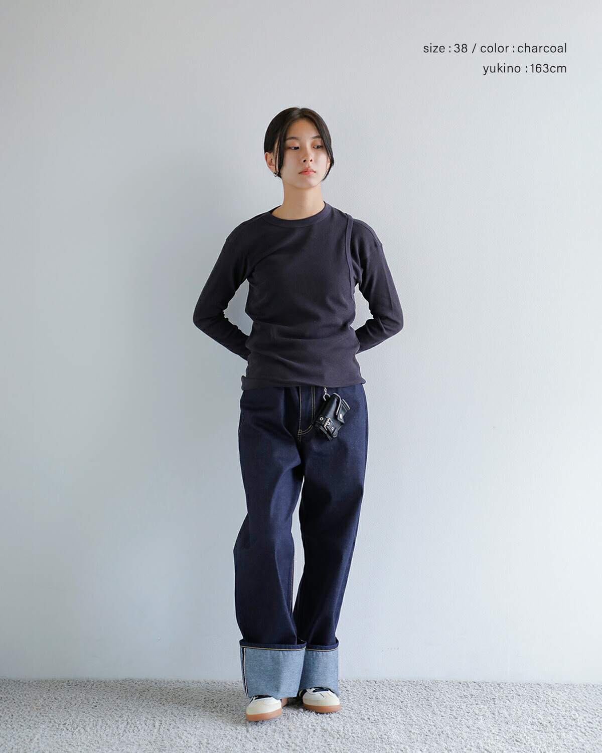 beautiful people(ビューティフルピープル)スビンコットンダブルネック2wayプルオーバー “Double-neck suvin hightwist jersey top” 1545310007