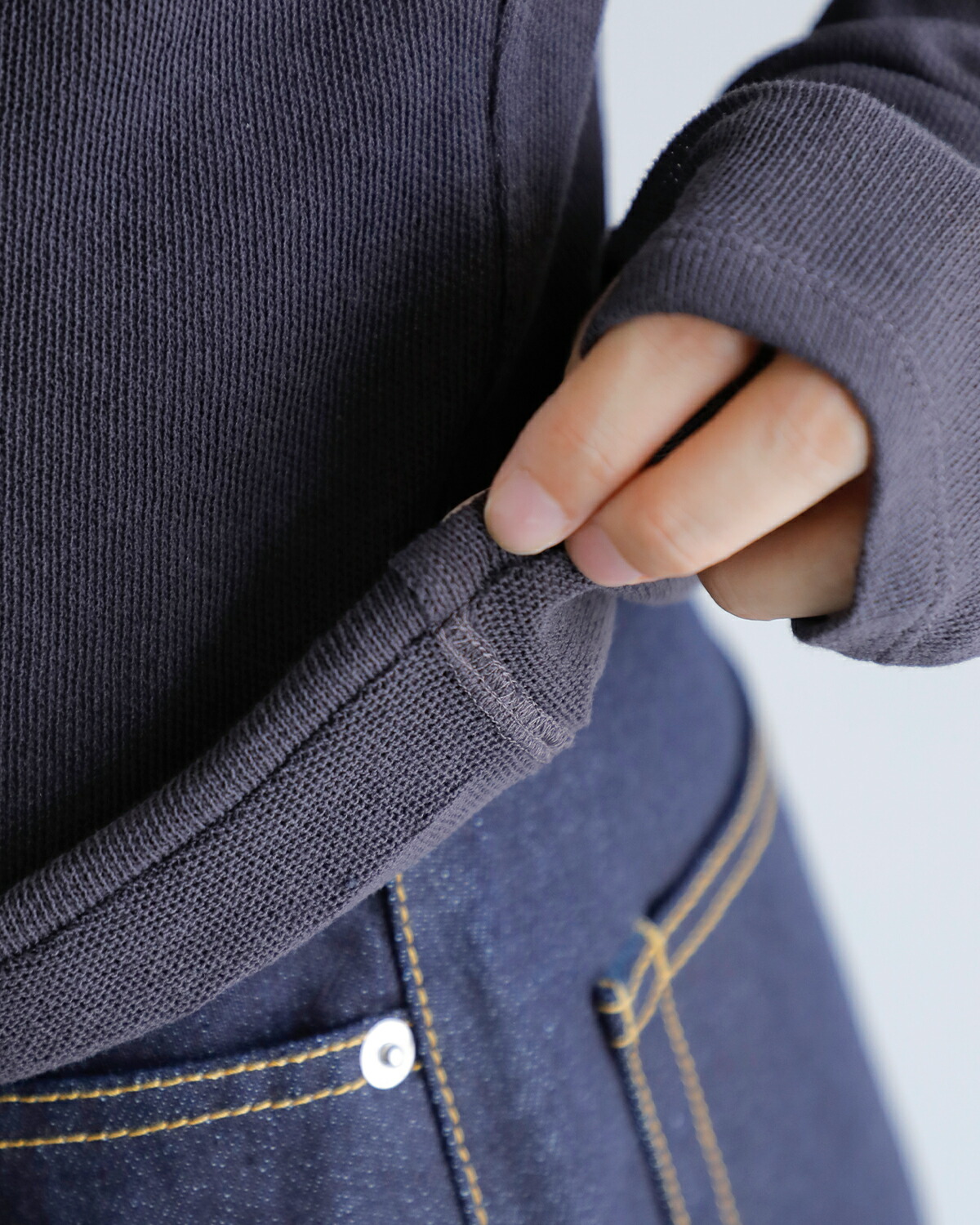 beautiful people(ビューティフルピープル)スビンコットンダブルネック2wayプルオーバー “Double-neck suvin hightwist jersey top” 1545310007