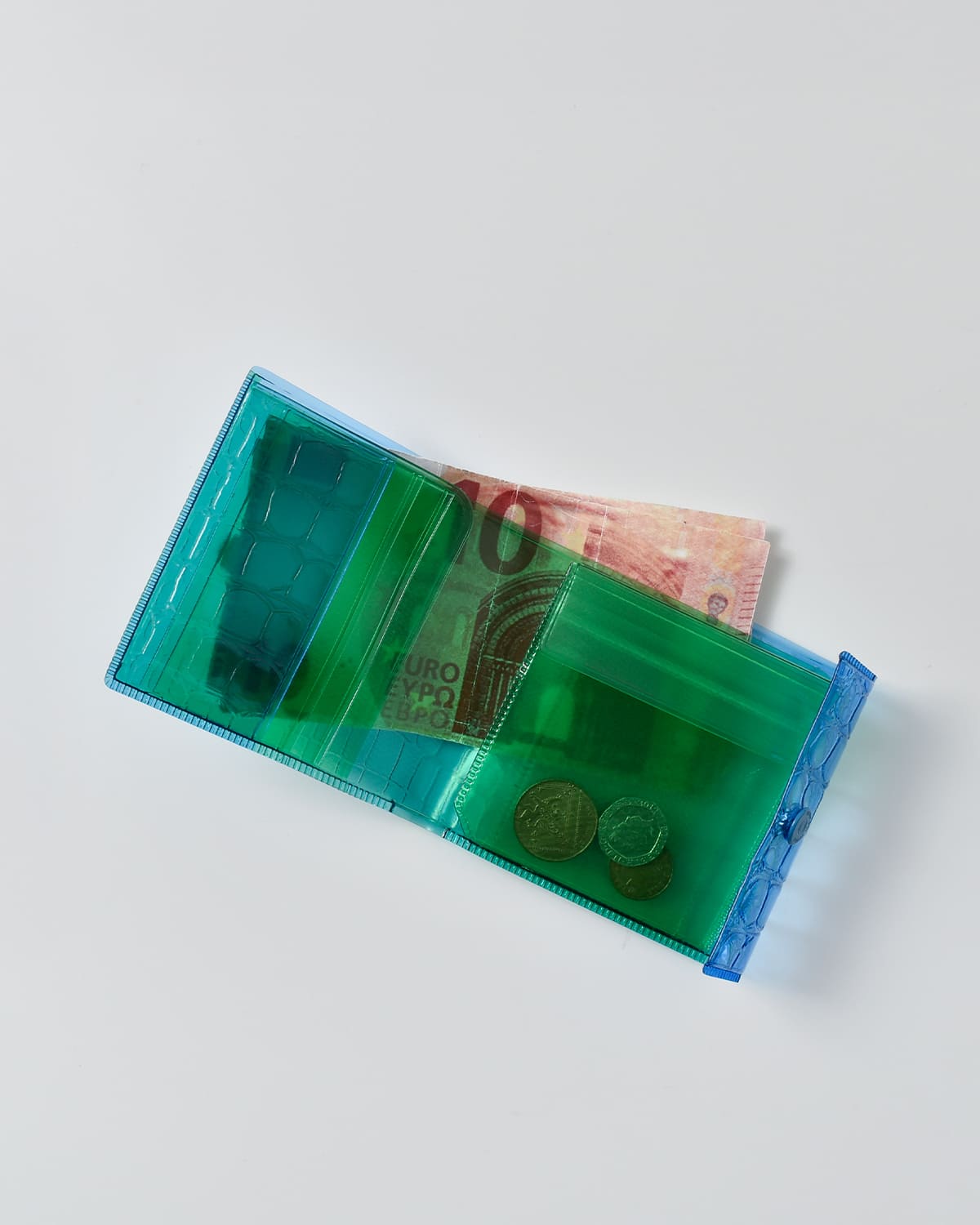 beautiful people(ビューティフルピープル)PVCスケルトンエンボス3つ折りウォレット “nothing to hide vinyl card wallet” 1626512001