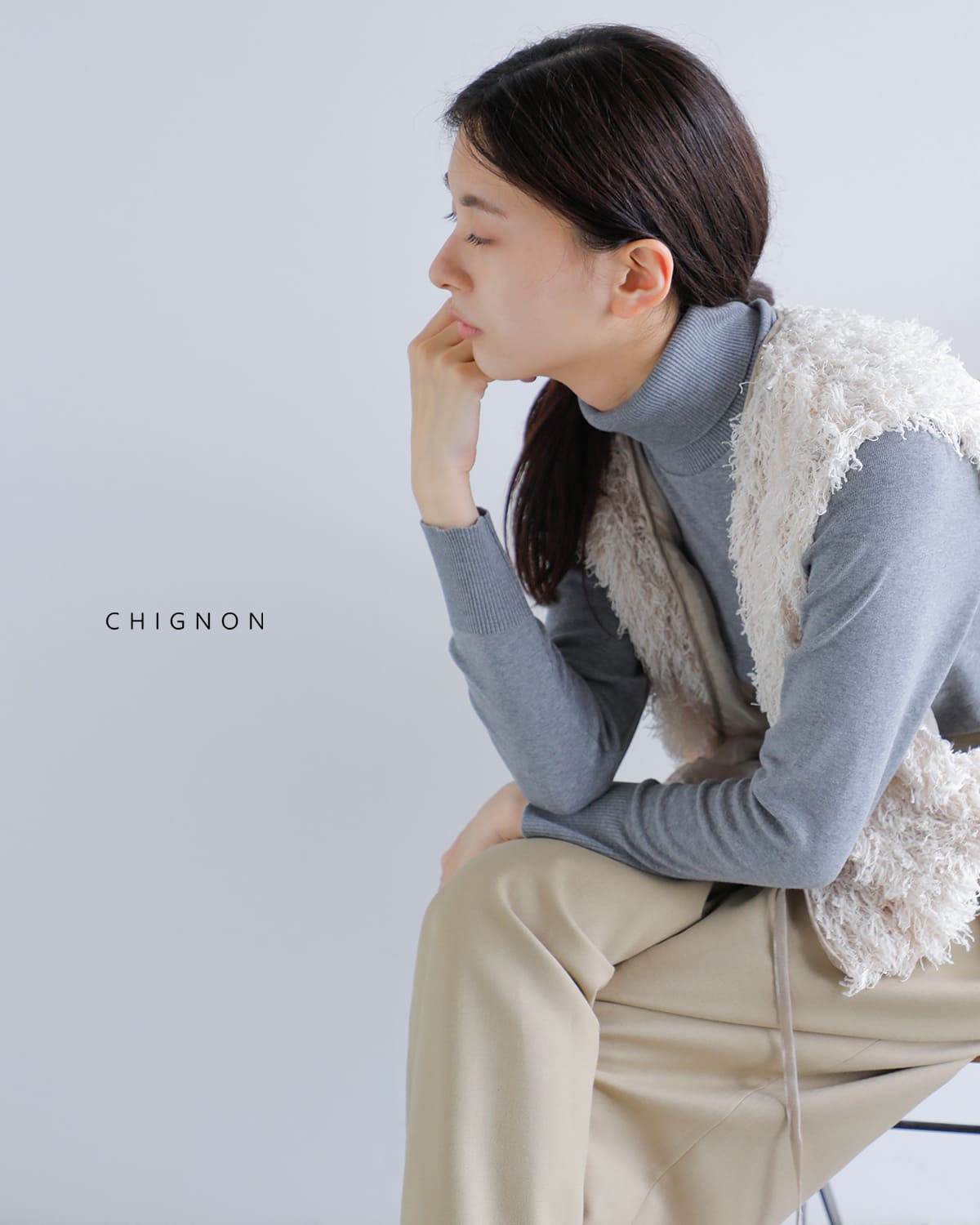 CHIGNON ✨サスペンダーPT✨新品ベージュ vAbTcxWqaHkK.jpg?width=768