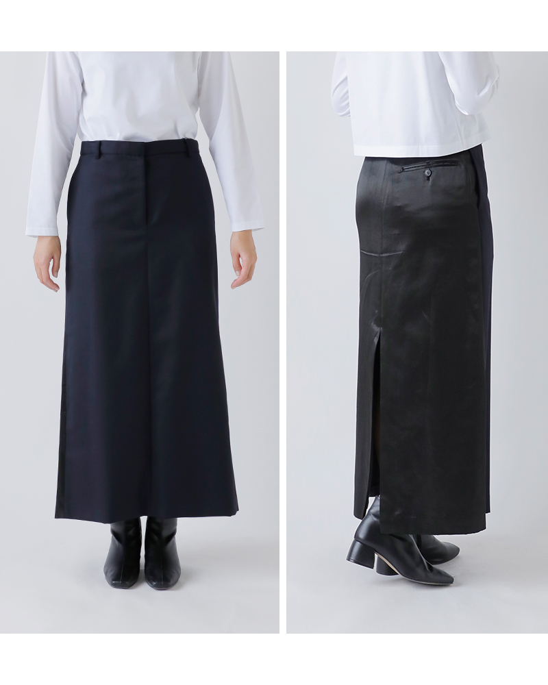 YLEVE イレーヴ Aライン ロングスカート “WOOL MOHAIR GABA