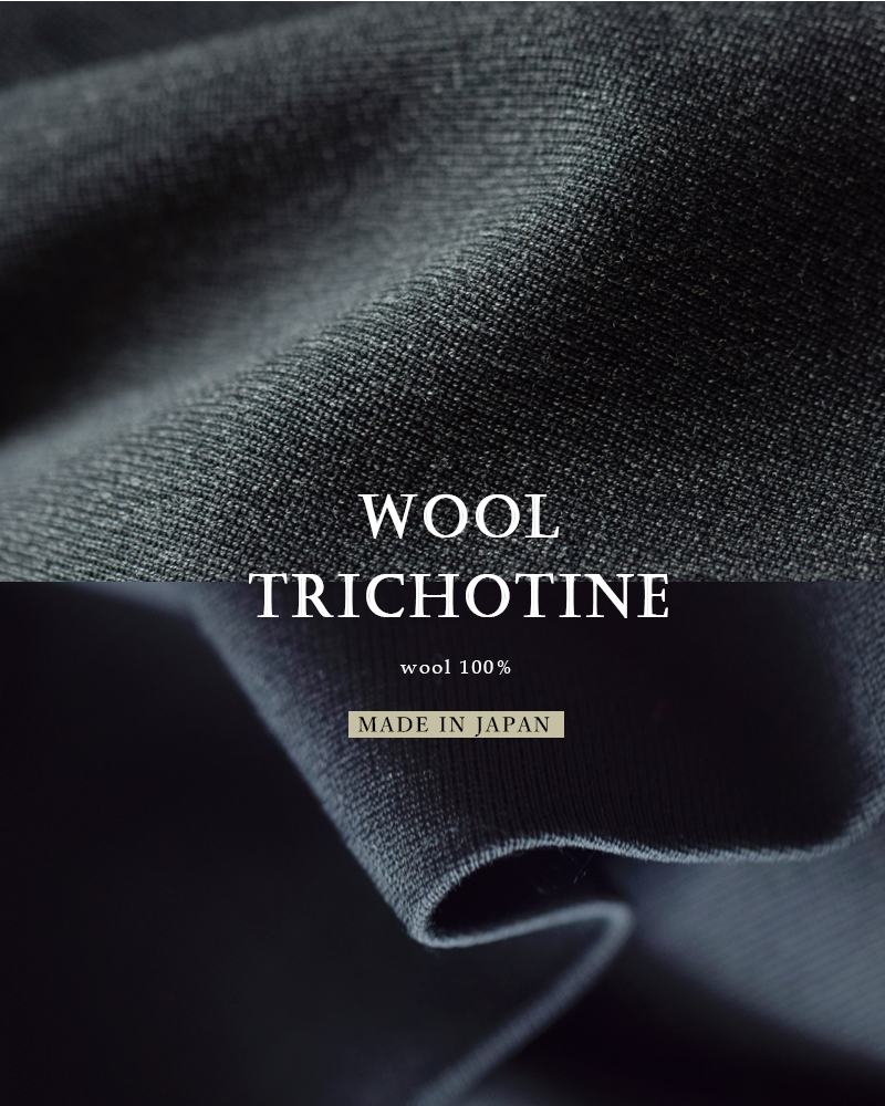 YLEVEウールトリコチン タック トラウザー パンツ “2/72 WOOL TRICHOTINE TR” 168-5240018